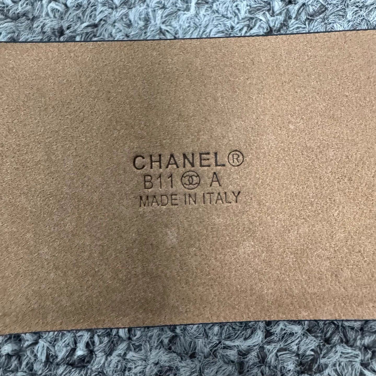 Chanel Chanel black patent leather embossed logo belt all Size ONE SIZE - 7 Thumbnail