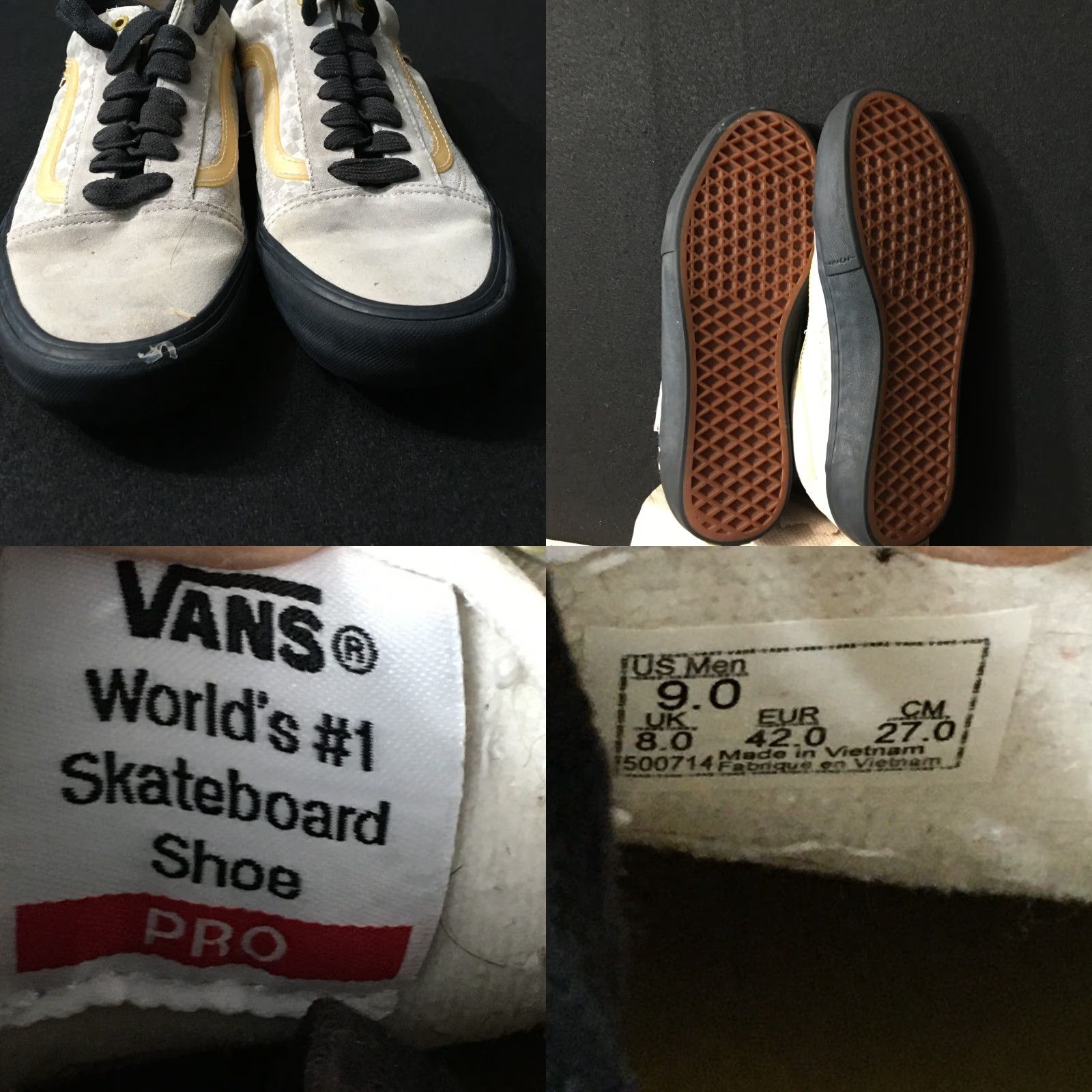 Vans Vans Off The Wall 500714 Low Top Lace Up Skateboard Shoes 9.0 Mens Sneakers Ivory Safety:None N/A Size US M / EU 48-50 / 2 - 8 Thumbnail