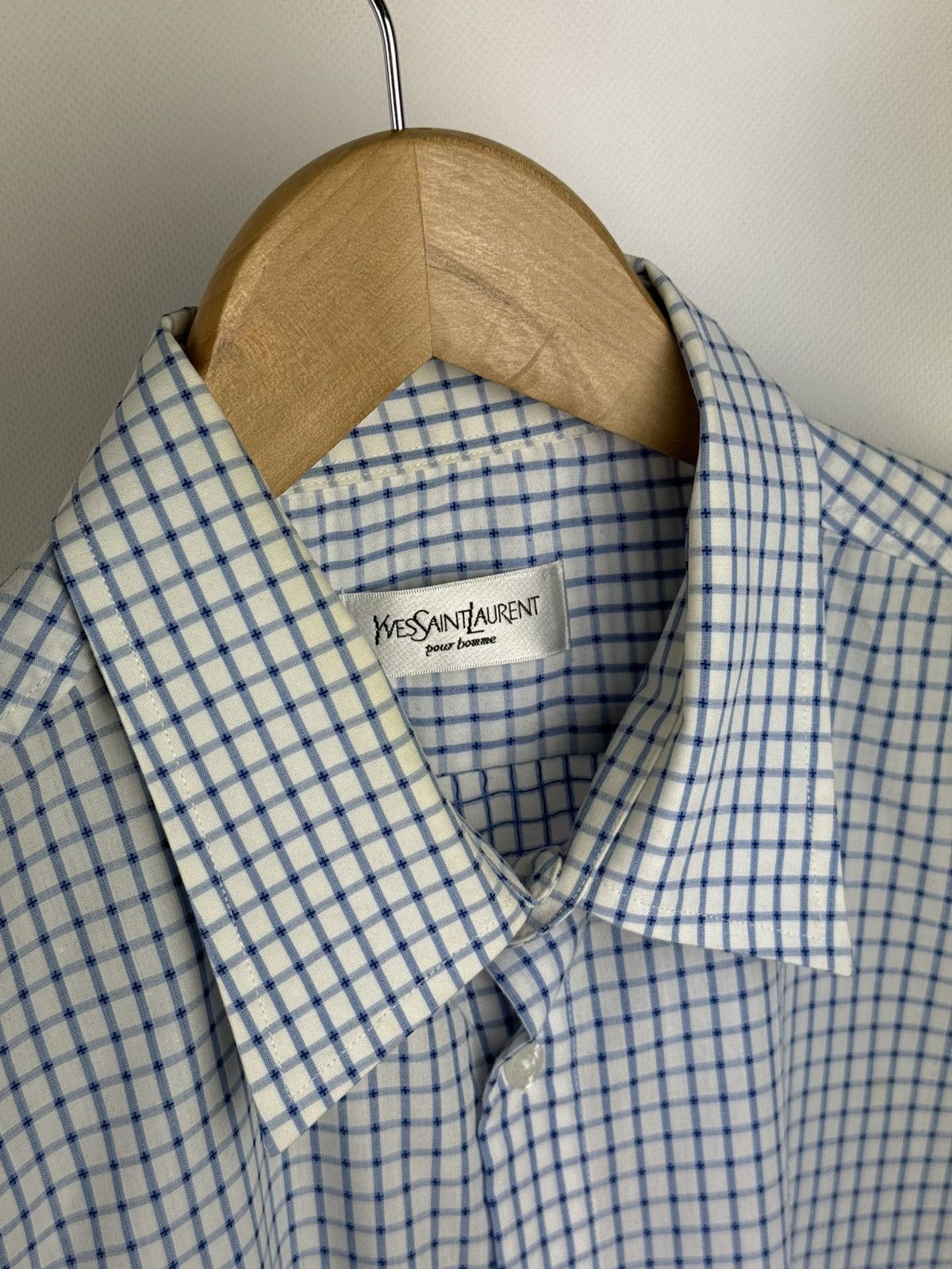 Yves Saint Laurent Vintage YSL Yves Saint Laurent S/S Plaid Button Up Shirt Size US XL / EU 56 / 4 - 18 Thumbnail