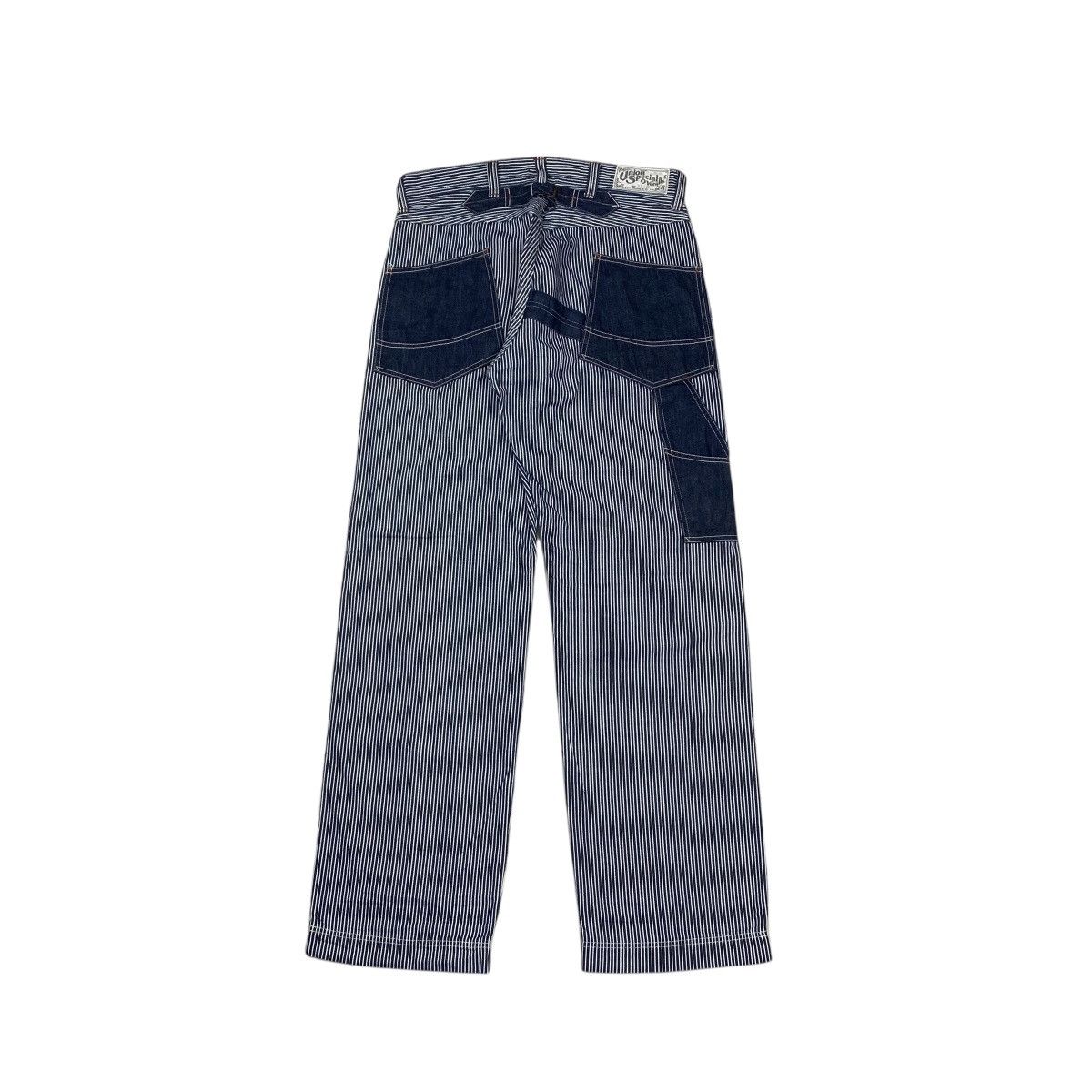 Freewheelers × Japanese Brand Freewheelers Derrickman Hickory Double Knee Work Pants Size US 32 / EU 48 - 2 Thumbnail