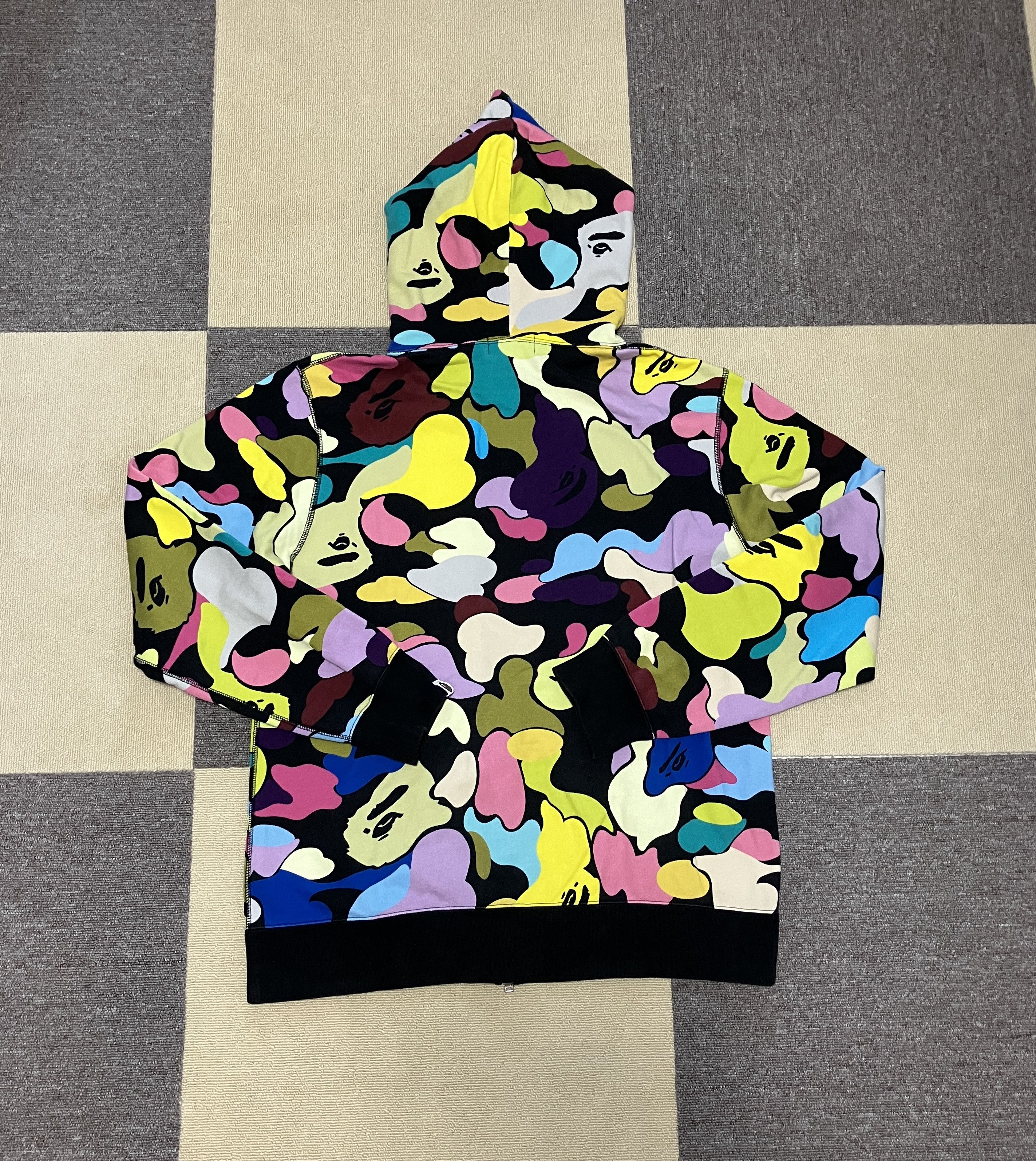 Bape Bape Black Multi Color Camo Full Zip Hoodie Size US XL / EU 56 / 4 - 2 Thumbnail