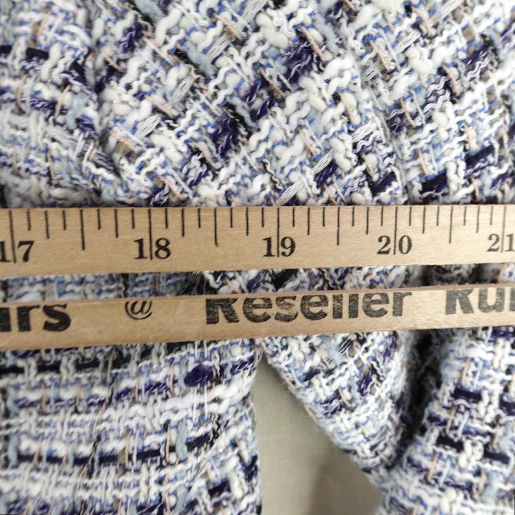 Karl Lagerfeld Karl Lagerfeld Blazer Womens 6 Blue White Tapestry Sport Coat Two Button Lined Size M / US 6-8 / IT 42-44 - 7 Thumbnail