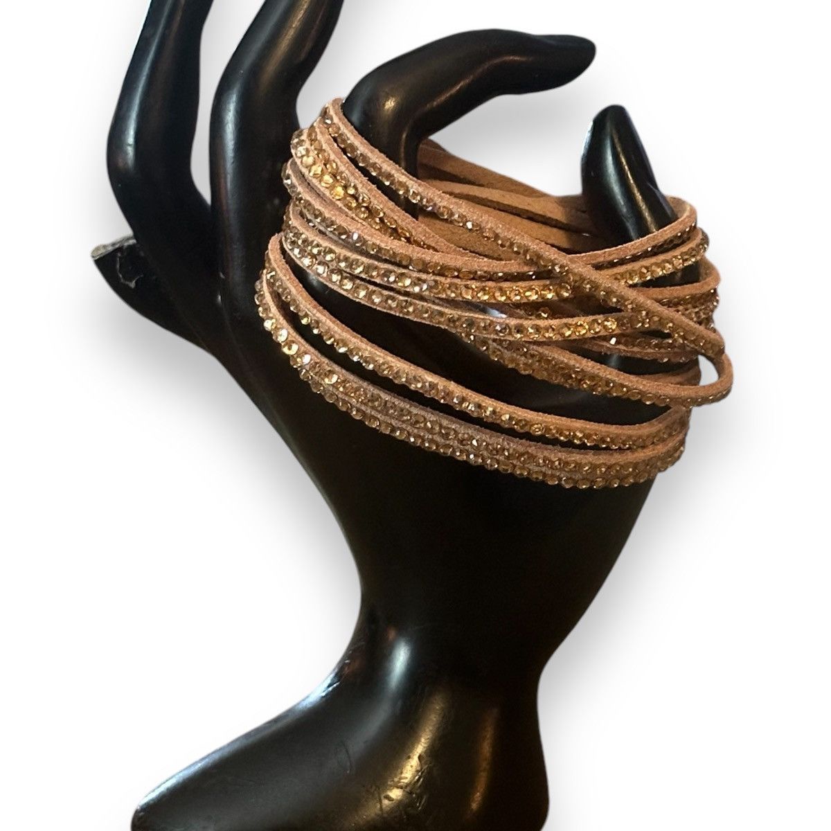 Other Multi strand rhinestone suede wrap bracelet Size ONE SIZE - 3 Thumbnail