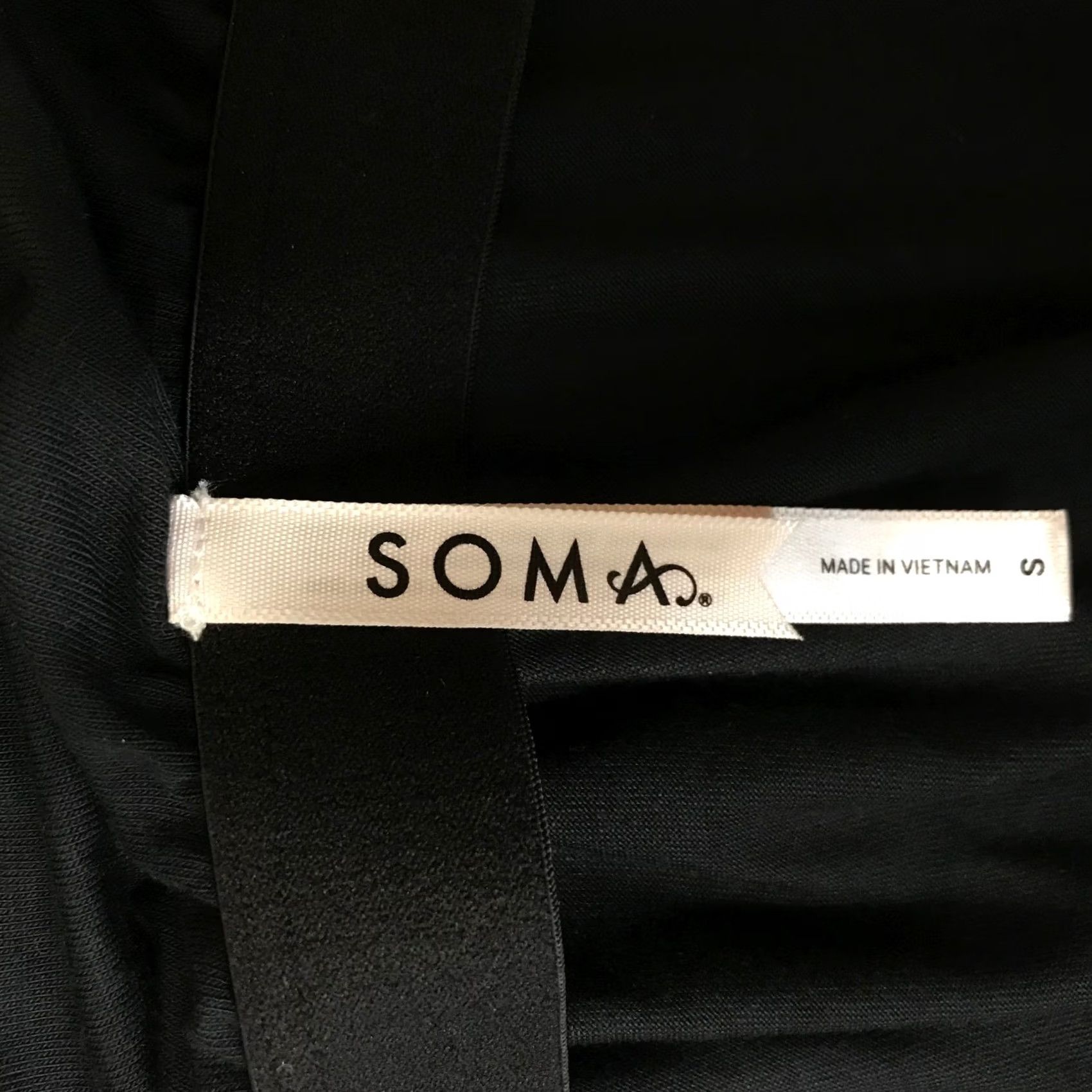 Vintage Soma Racerback Tank Top Black Scoop Neck Pleated Back Size S Womens Size S / US 4 / IT 40 - 7 Thumbnail