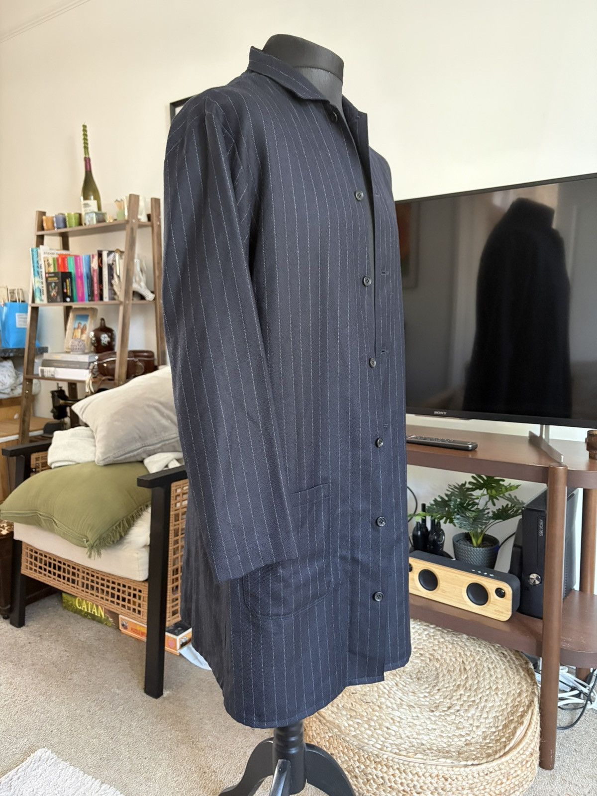 Christopher Nemeth Chalk Stripe Long Shirt Size US L / EU 52-54 / 3 - 2 Thumbnail