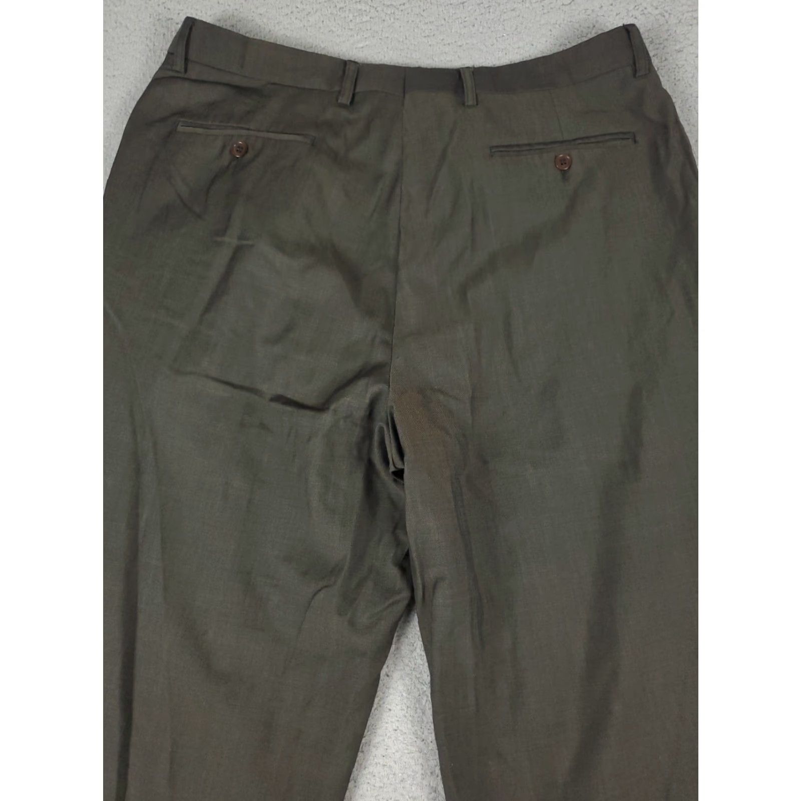 Nautica Nautica Chino Pants Mens 36x28 Brown Flat Front Dress Trousers Size US 36 / EU 52 - 7 Thumbnail