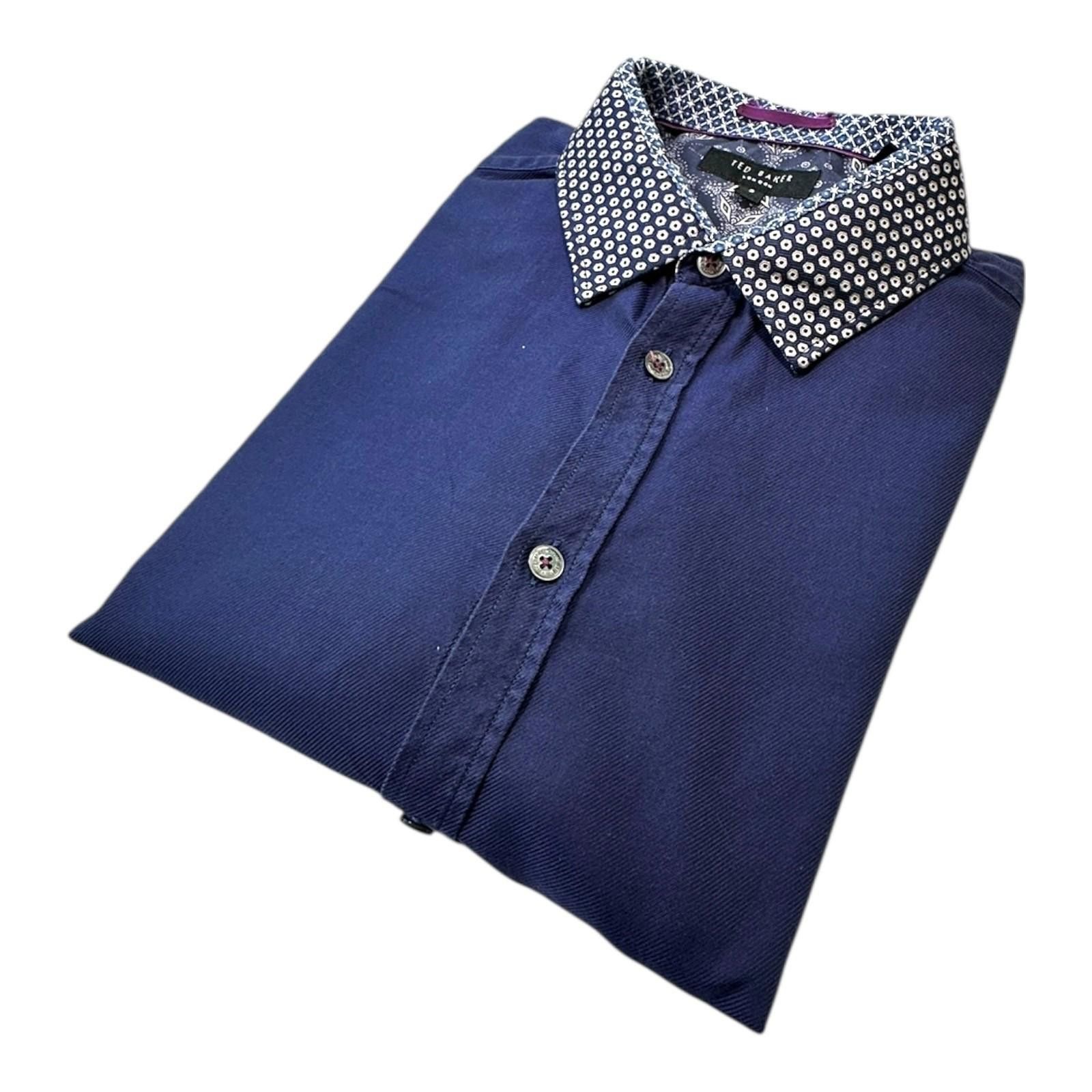Ted Baker Ted Baker 3 Shirt Men's UK Size M Blue Contrasting Trim Size 38R - 1 Thumbnail