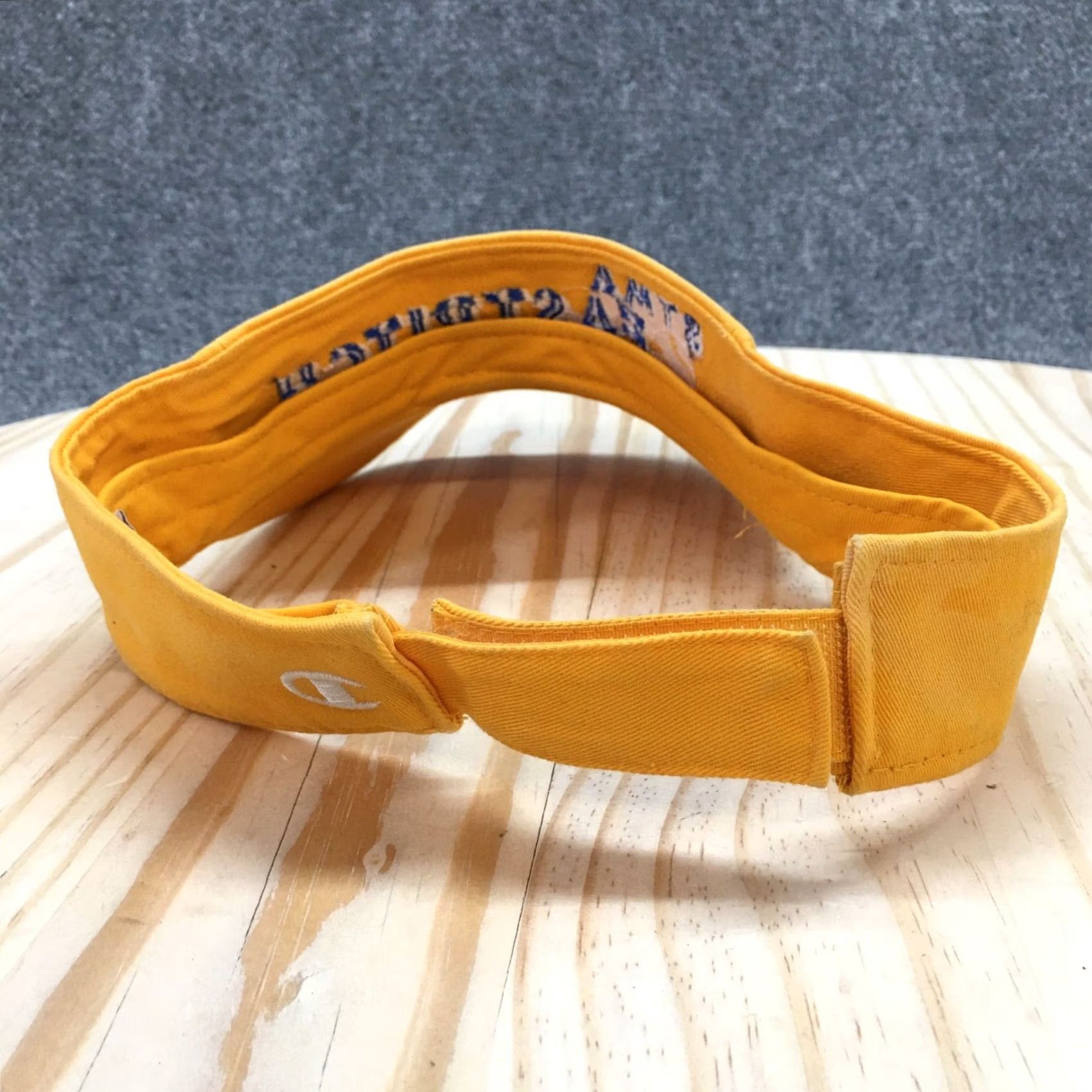 Champion Champion Visor Hat Womens Yellow OS Curved Brim Embroidered Logo STMA Fast Pitch Size ONE SIZE - 7 Thumbnail