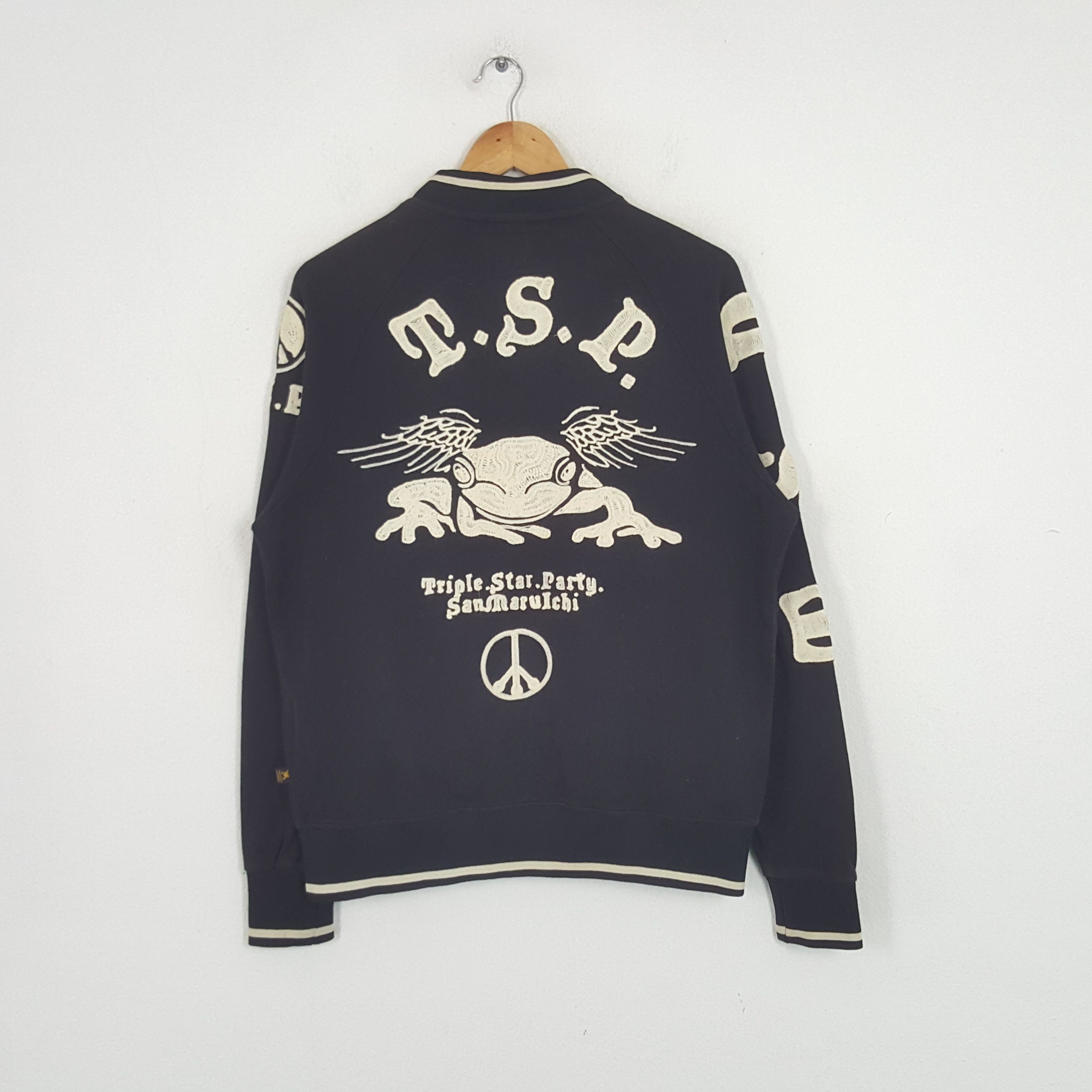 Japanese Brand × Vintage Vintage Triple Star Party Japanese Punk Style Sweater Jacket Size US M / EU 48-50 / 2 - 1 Thumbnail