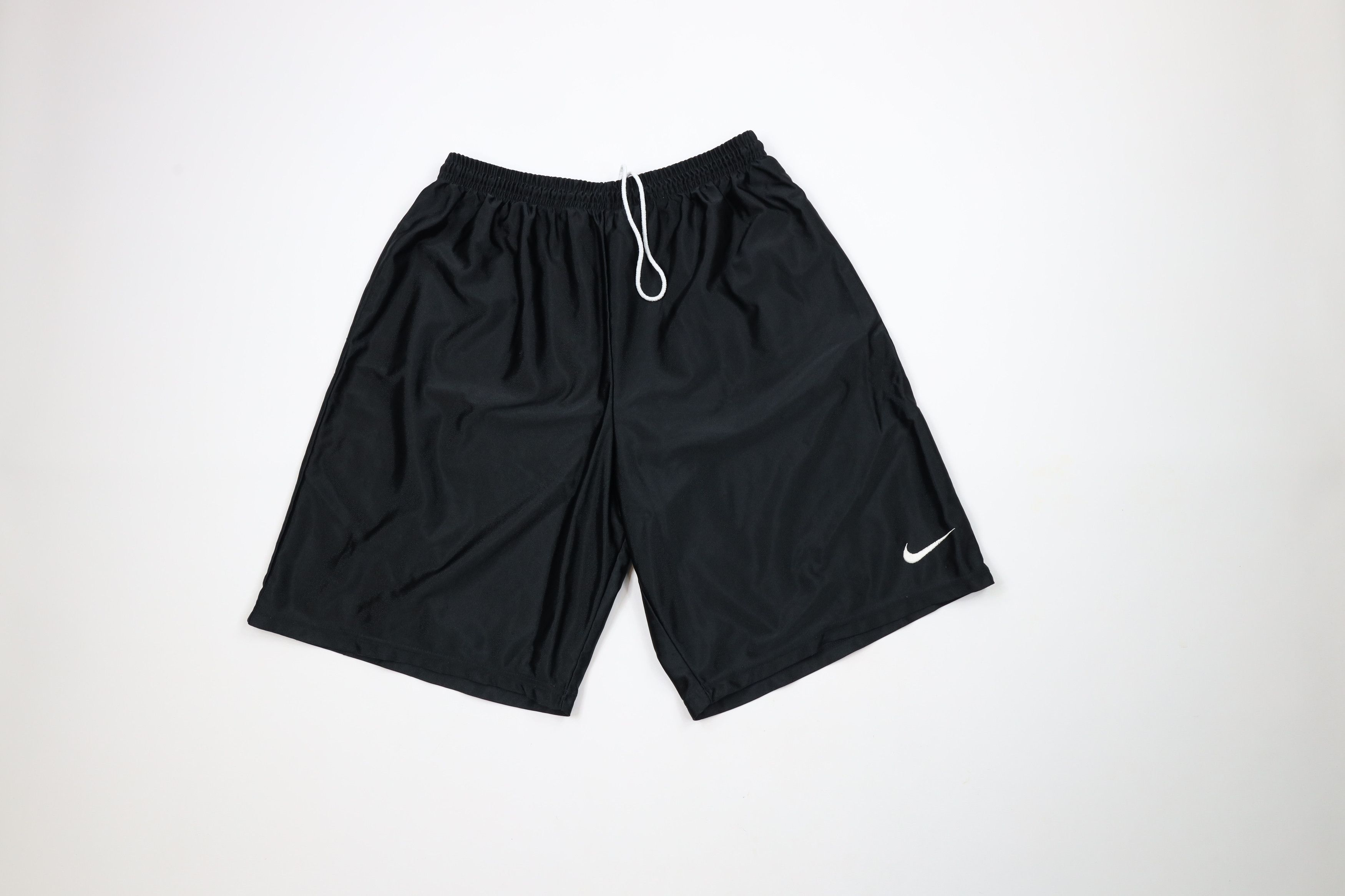 Nike × Vintage Vintage 90s Nike Scott Mini Swoosh Above Knee Shorts Black Size US 34 / EU 50 - 1 Thumbnail