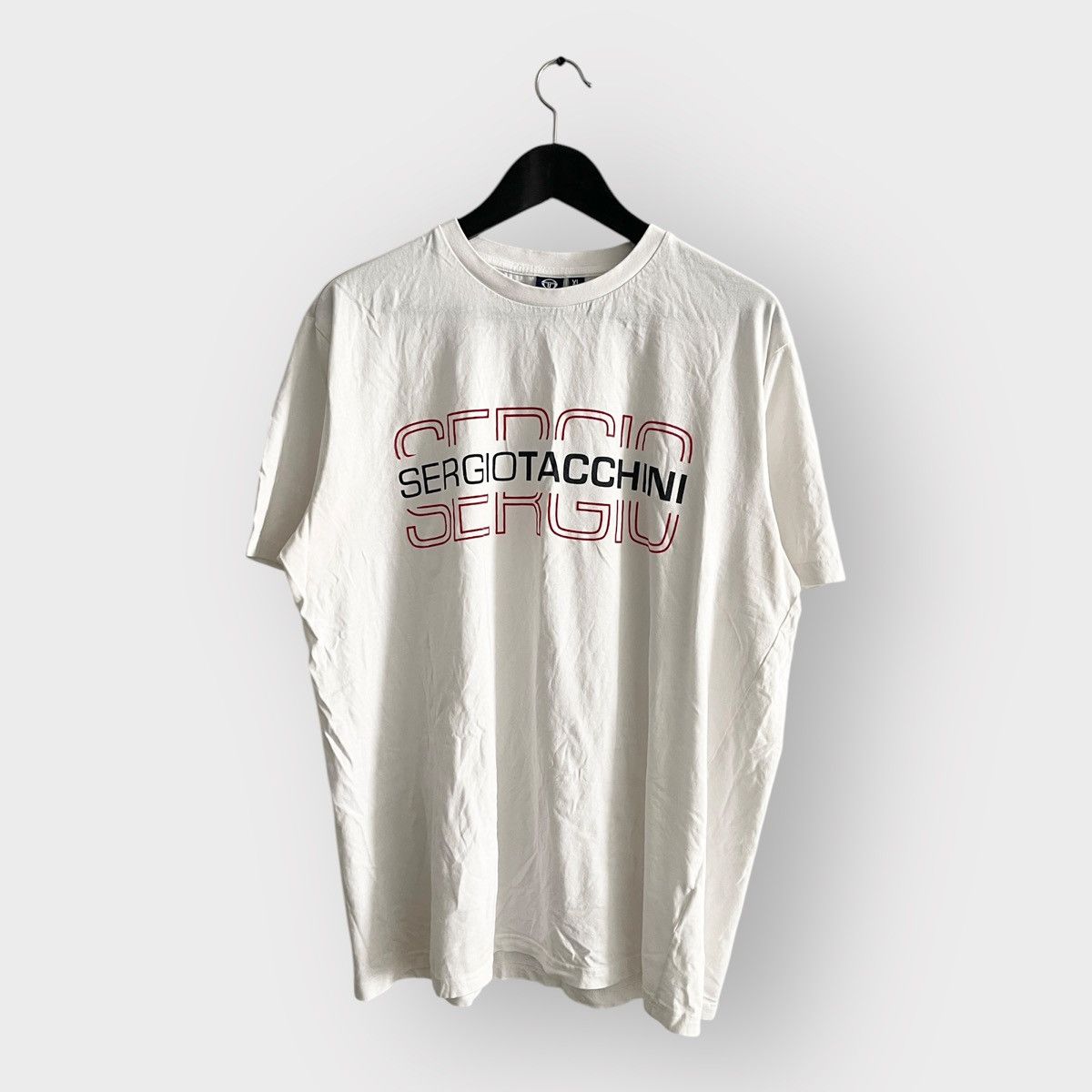 Sergio Tacchini STEAL! 2000s Sergio Tacchini Speed Logo Tee (XL) Size US XL / EU 56 / 4 - 1 Thumbnail