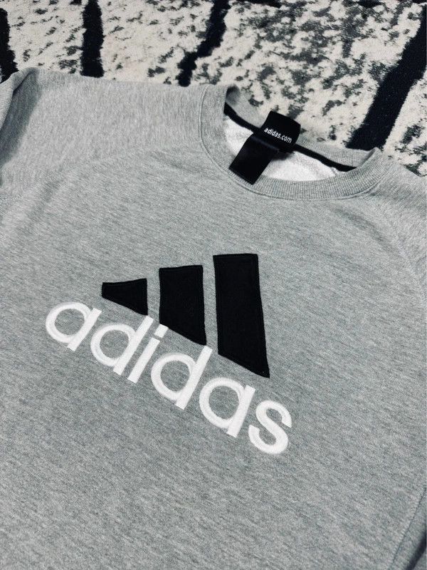 Adidas Adidas crewneck sweatshirt gray logo S Size US S / EU 44-46 / 1 - 3 Thumbnail