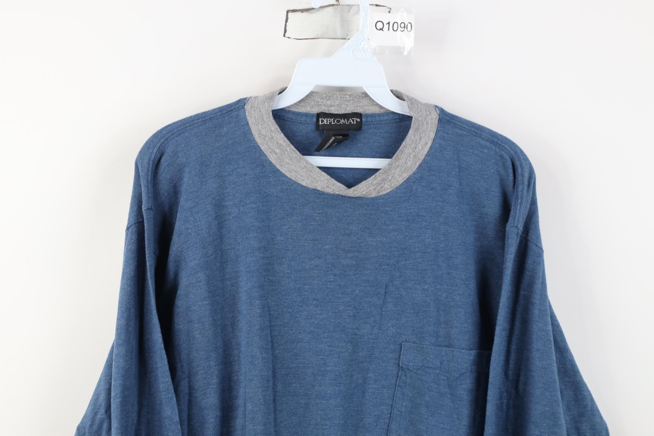 Vintage Vintage 90s Streetwear Blank Jersey Knit Long Sleeve T-Shirt Size US M / EU 48-50 / 2 - 2 Thumbnail