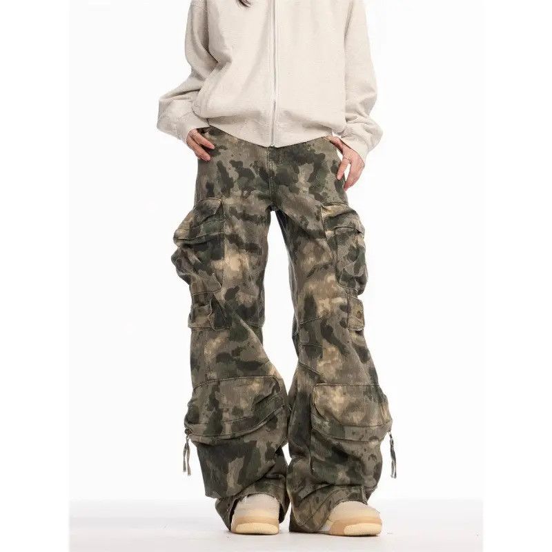 Japanese Brand × Jean Retro camouflage loose wide leg pocket jeans Size US 32 / EU 48 - 5 Thumbnail