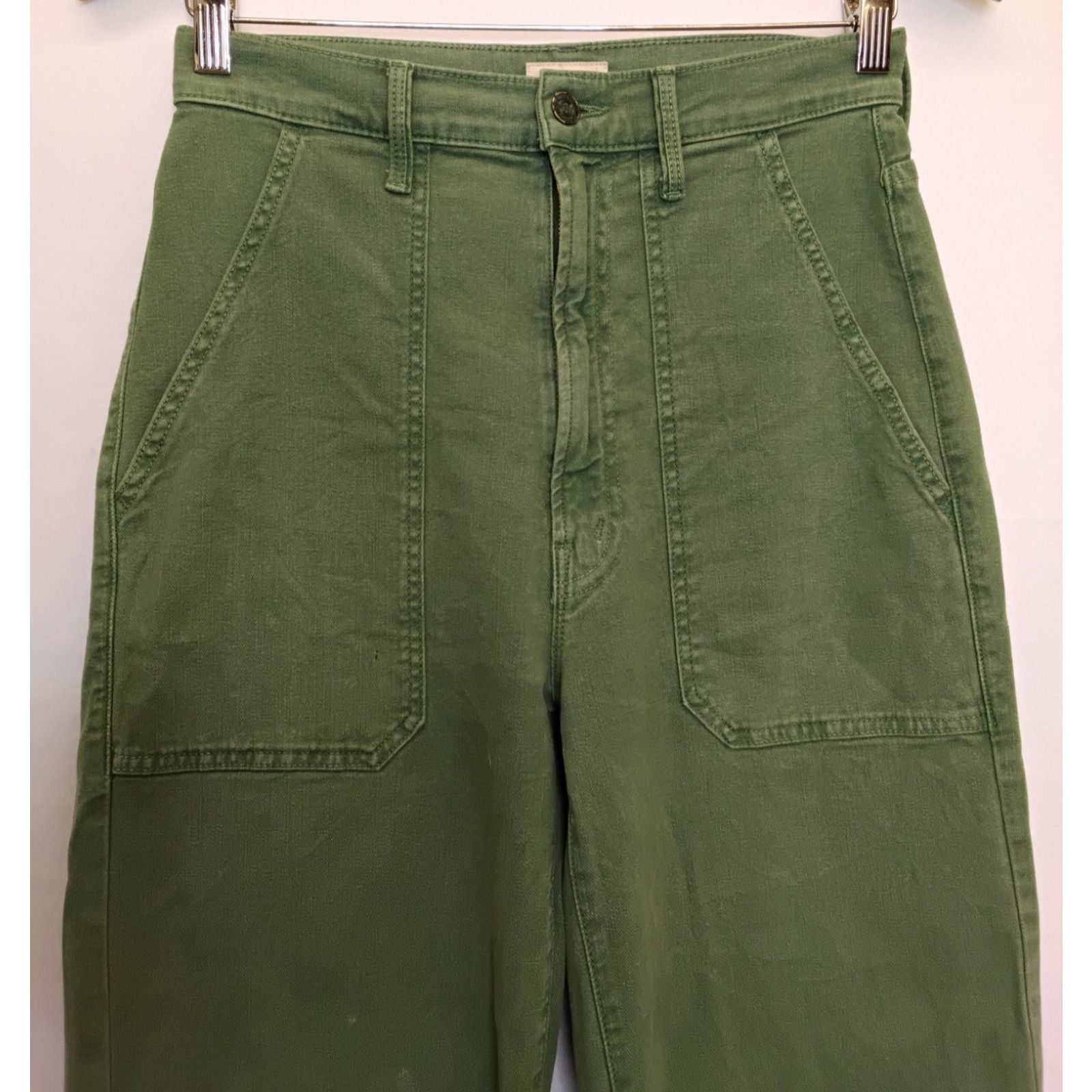 MOTHER Mother The Wrapper Patch Springy Ankle Jeans Size 26 Green Size 26" / US 2 / IT 38 - 4 Thumbnail