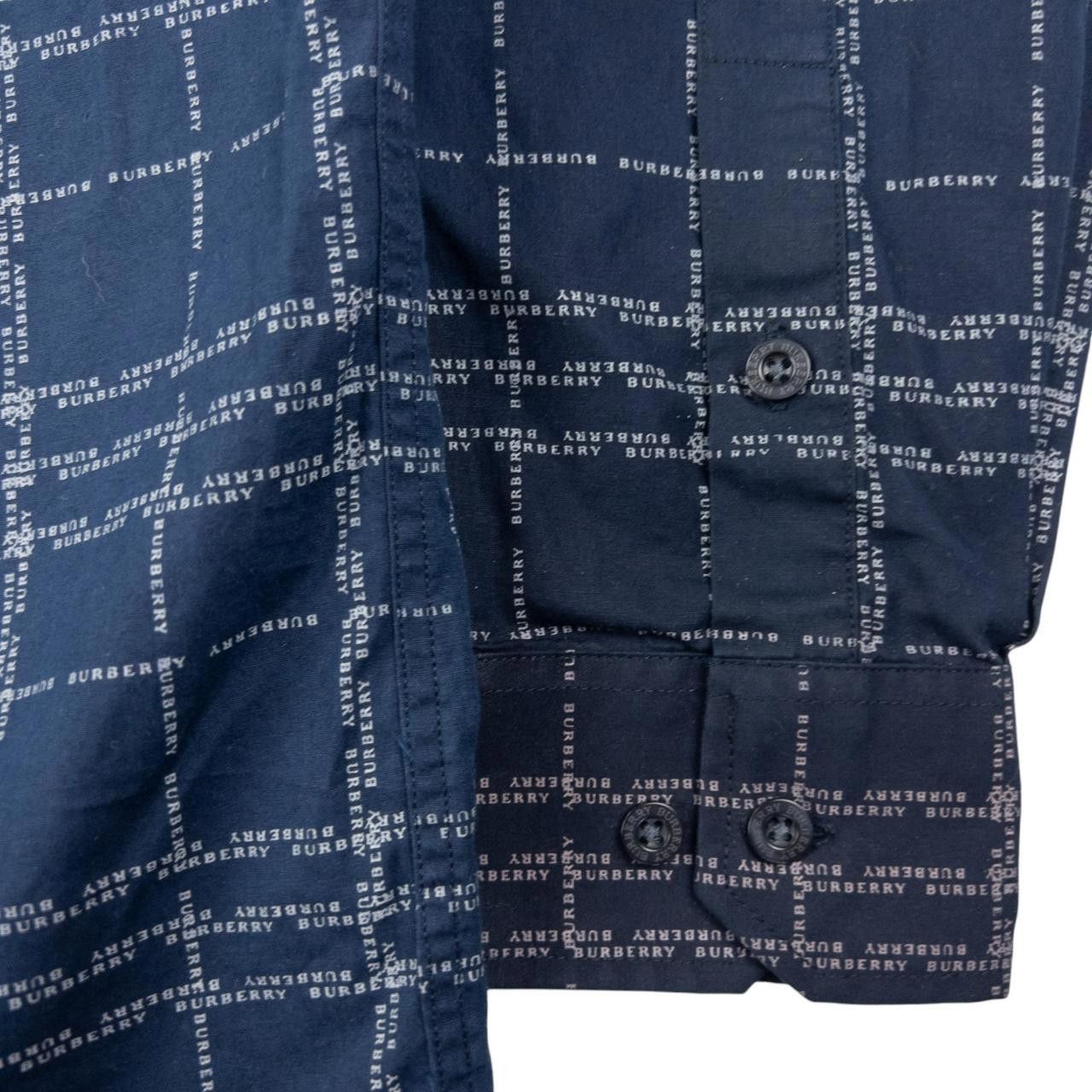 Burberry Vintage Burberry Text Check Long Sleeve Shirt Size M Size US M / EU 48-50 / 2 - 6 Thumbnail