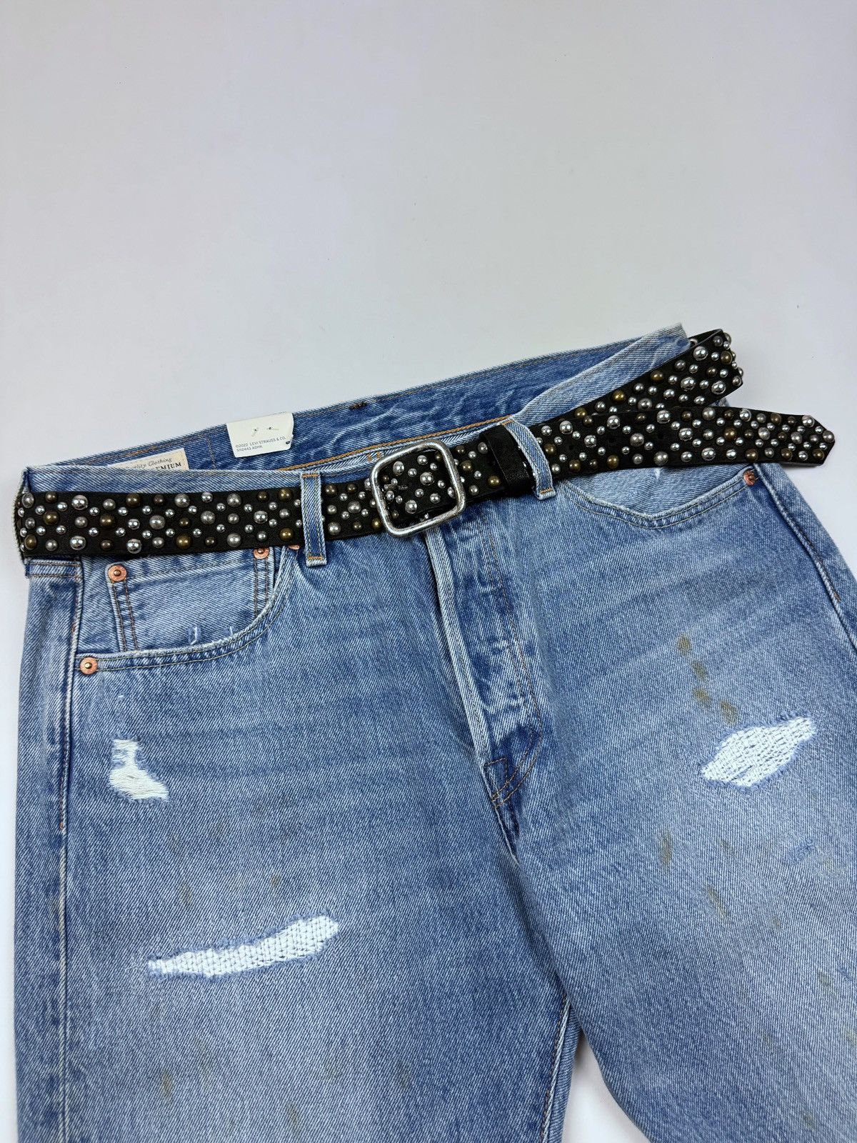 Daniele Alessandrini Daniele Alessandrini Studded Leather Belt Size ONE SIZE - 2 Thumbnail