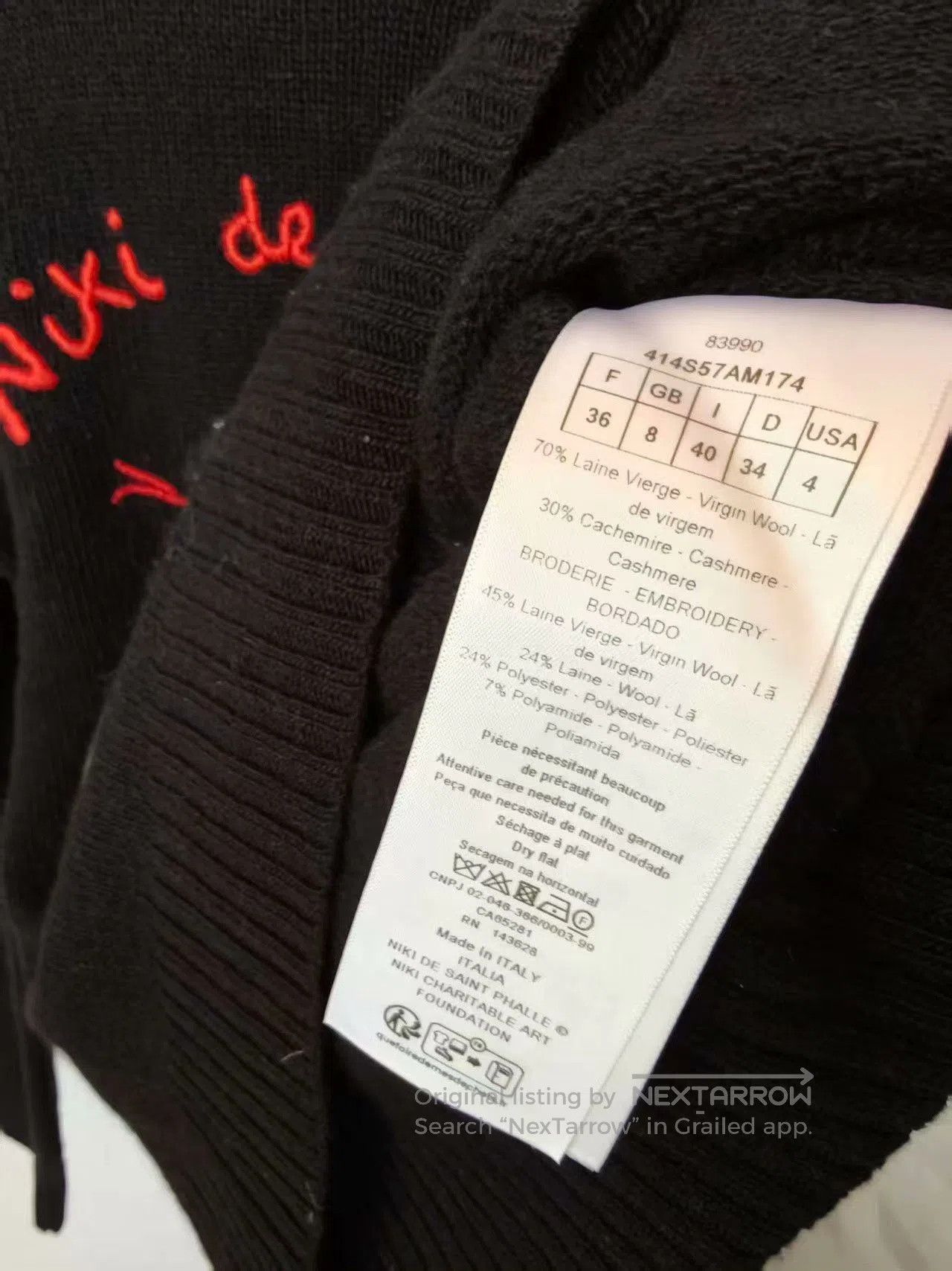 Dior Dior Cashmere Graphic Top. Size M / US 6-8 / IT 42-44 - 2 Thumbnail