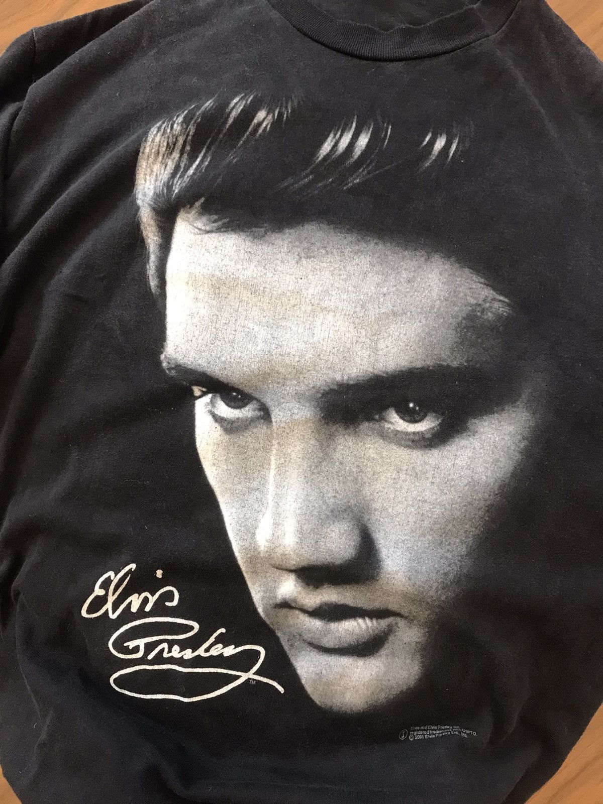 Band Tees × Vintage Vintage Elvis Presley Tee ( Big Face ) Size US XL / EU 56 / 4 - 3 Thumbnail