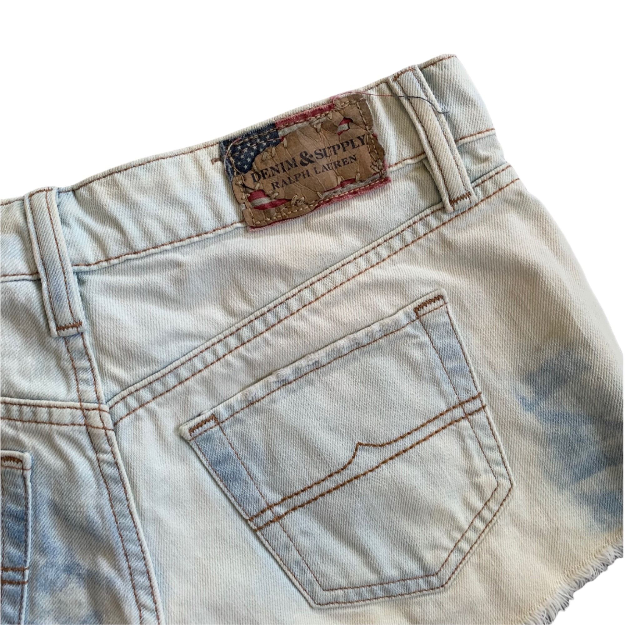 Ralph Lauren Denim & Supply Ralph Lauren Light Wash Distressed Denim Shor Size 27" / US 4 / IT 40 - 5 Thumbnail