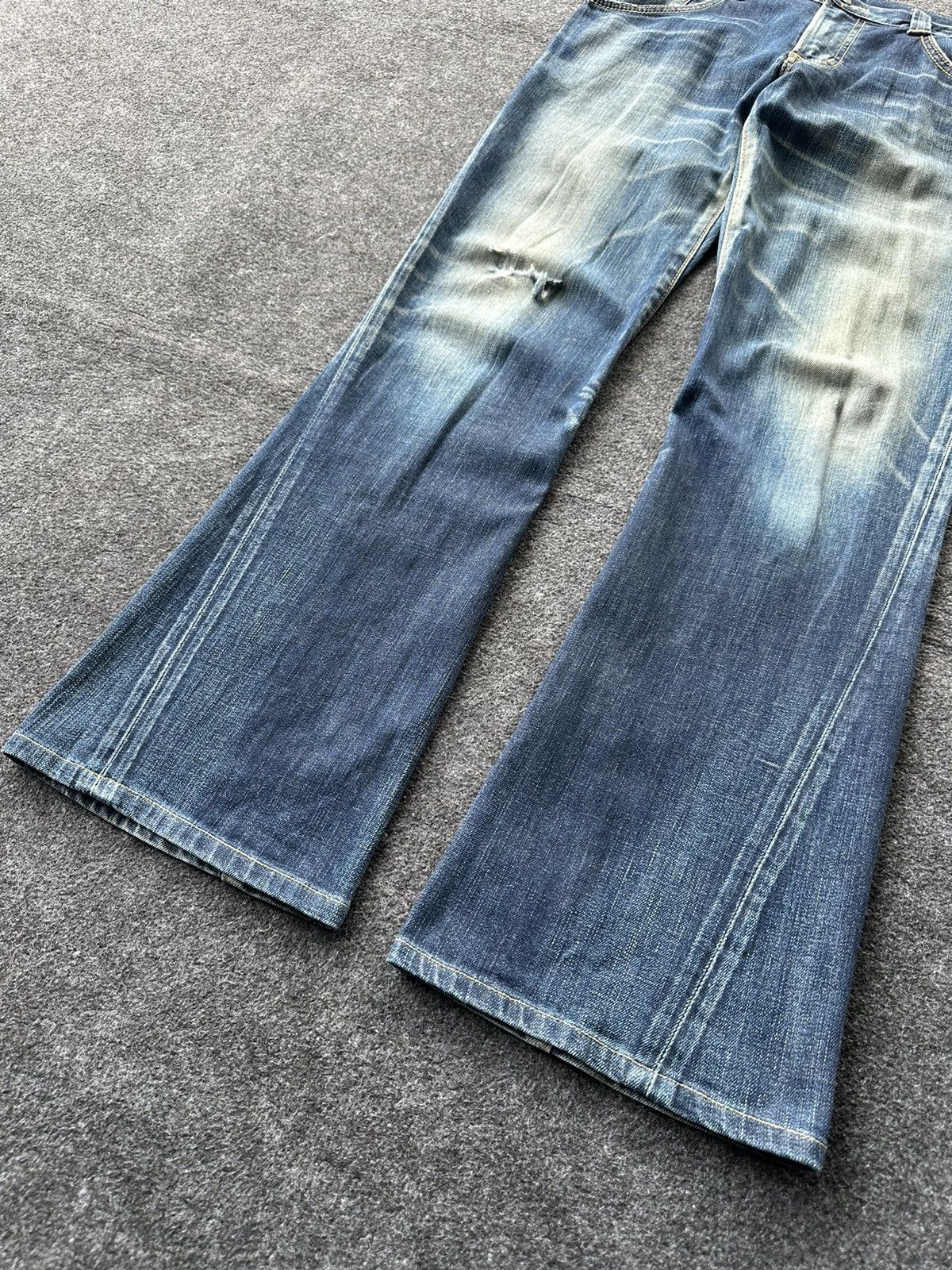 Edwin Edwin Blue Trip Flare Wide Leg Japan Denim 32x32 D219 Size US 32 / EU 48 - 3 Thumbnail