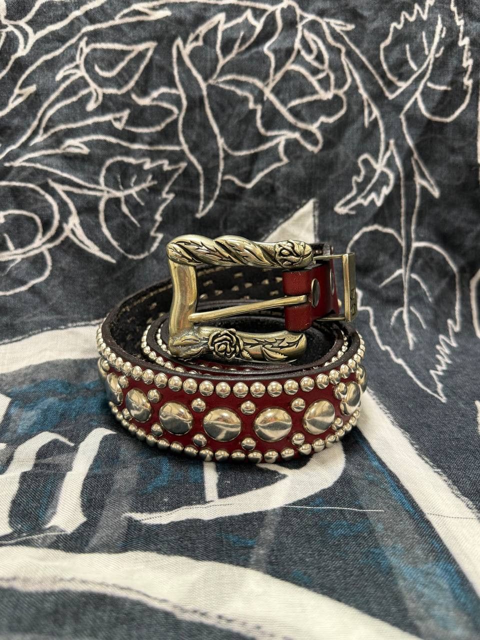 Enfants Riches Deprimes Goodbye Franky Studded Leather Belt Size 34 - 1 Thumbnail