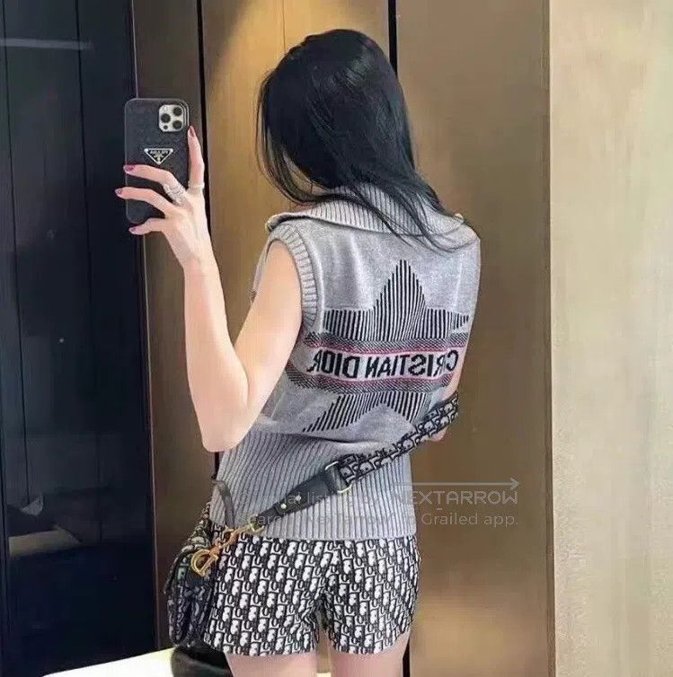 Dior Dior Gray striped five-pointed star logo letter inlaid woo Size S / US 4 / IT 40 - 8 Thumbnail