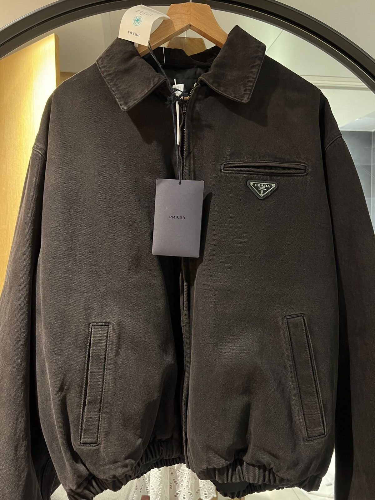 Prada 🔥RARE 🔥 Padded Denim Blouson Jacket Size US L / EU 52-54 / 3 - 7 Thumbnail