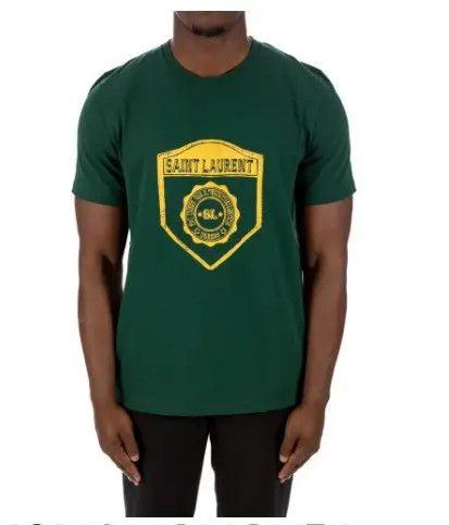 Saint Laurent Paris o1bcso1str1124 T-Shirt in Green Size US XS / EU 42 / 0 - 6 Thumbnail