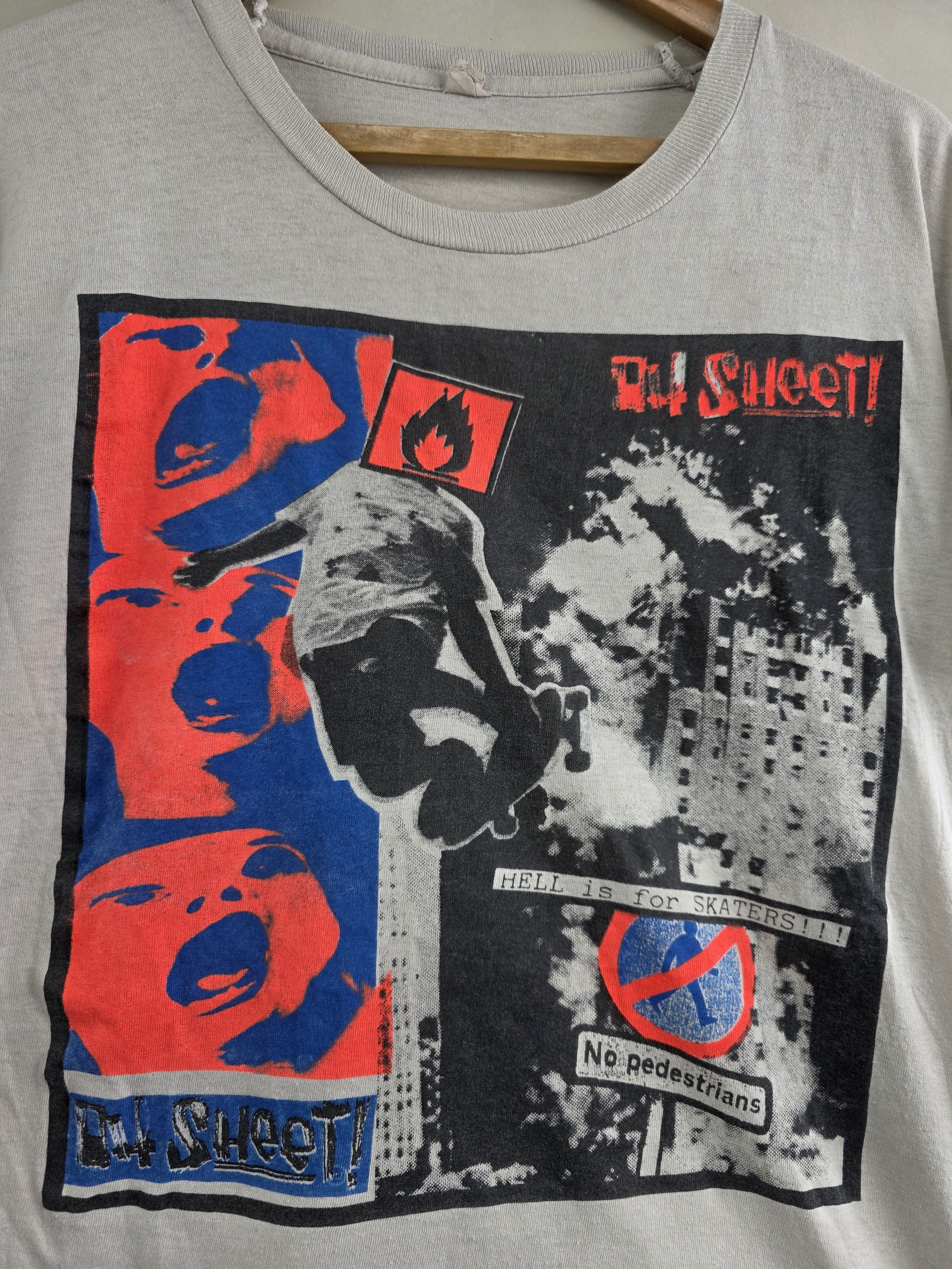 Blind Skateboards × Flip Skateboards × Vintage 80s Hell is For Skaters 84 Sheet Skate tee L 21" 27.5" Size US L / EU 52-54 / 3 - 3 Thumbnail
