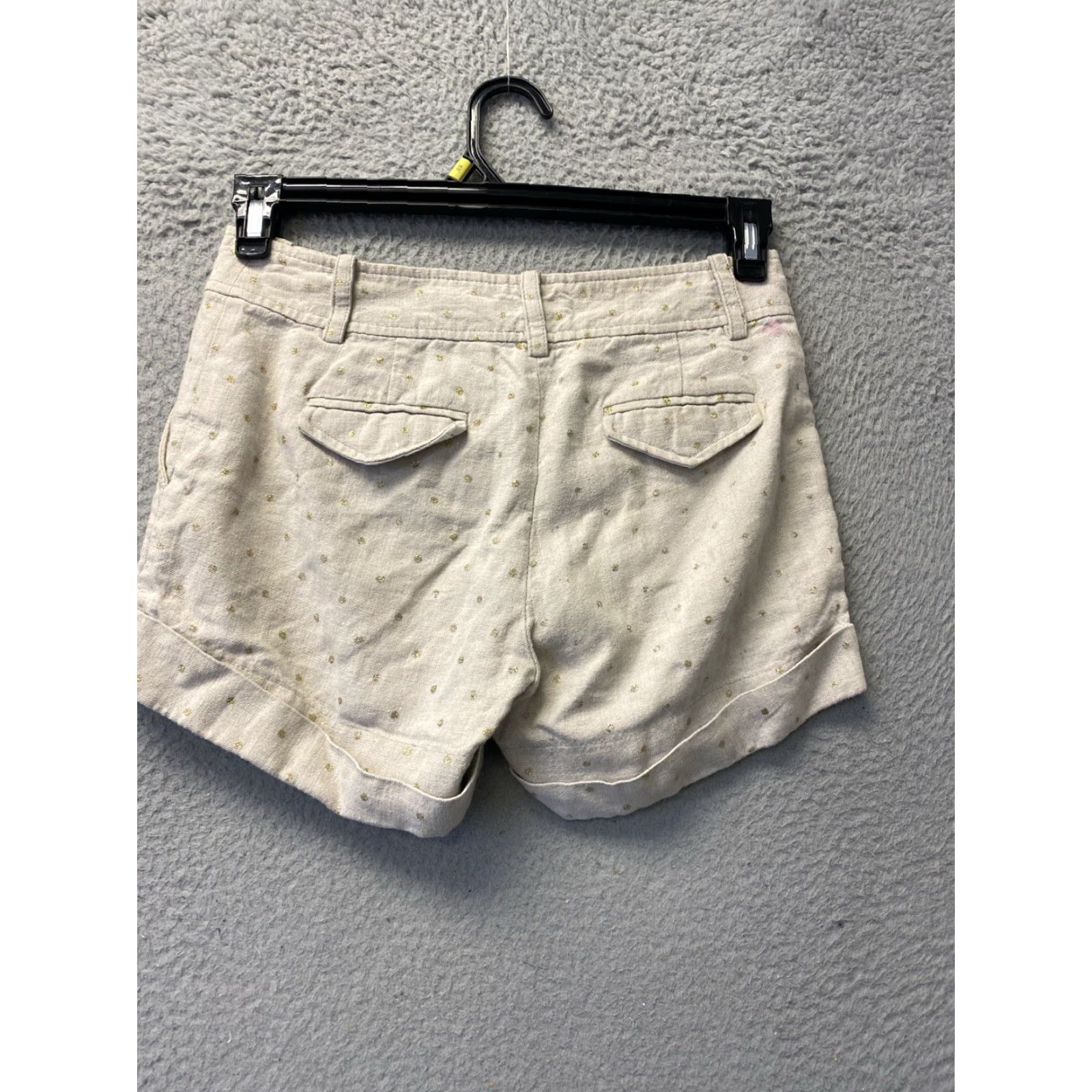 J.Crew J.Crew Linen Shorts Womens Size 0 Tan Gold Casual Flat Front Pockets Summer Outdoor Size 25" / US 0 / IT 36 - 3 Thumbnail