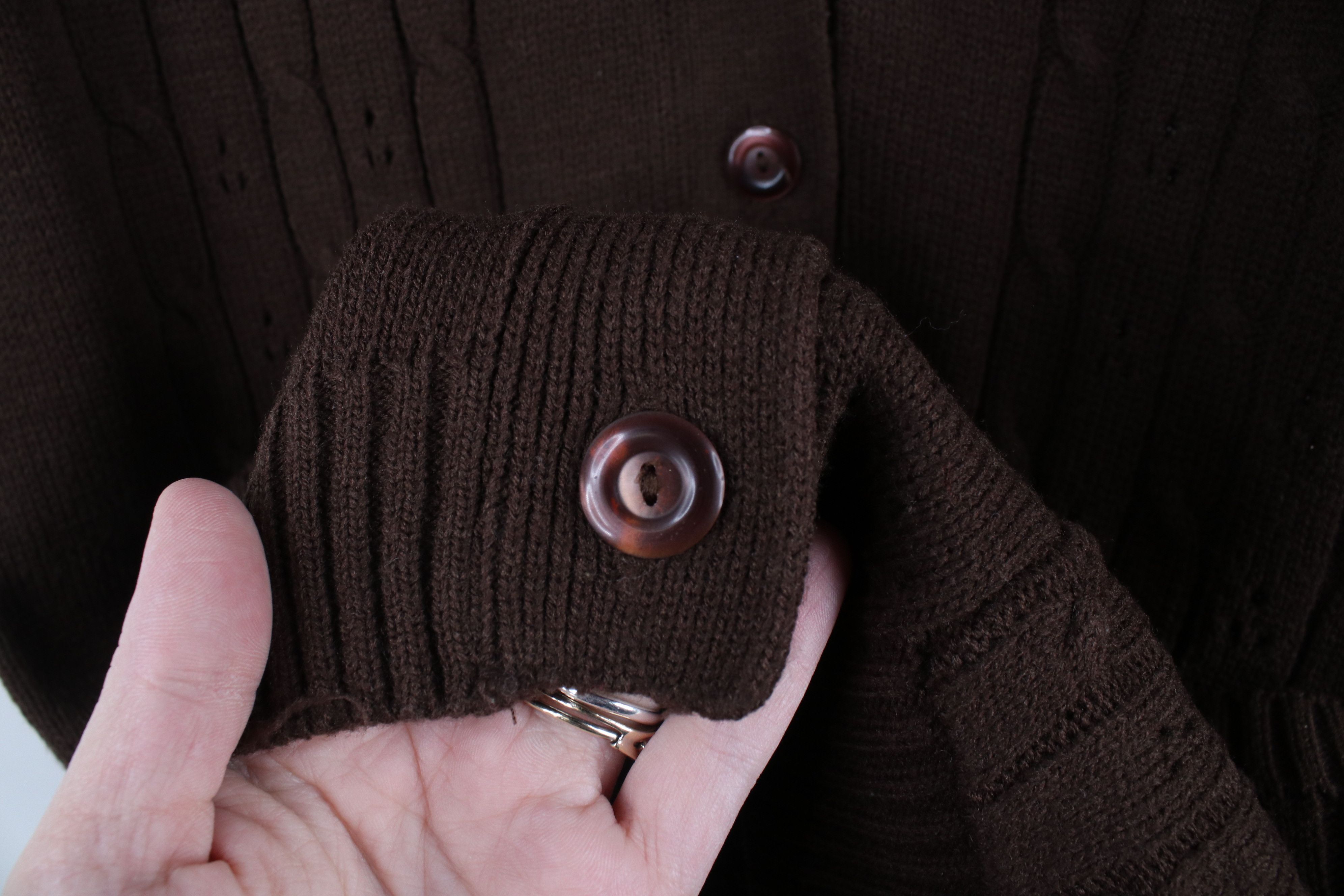 Vintage Vintage 70s Streetwear Geometric Cable Knit Sweater Vest Size M / US 6-8 / IT 42-44 - 5 Thumbnail