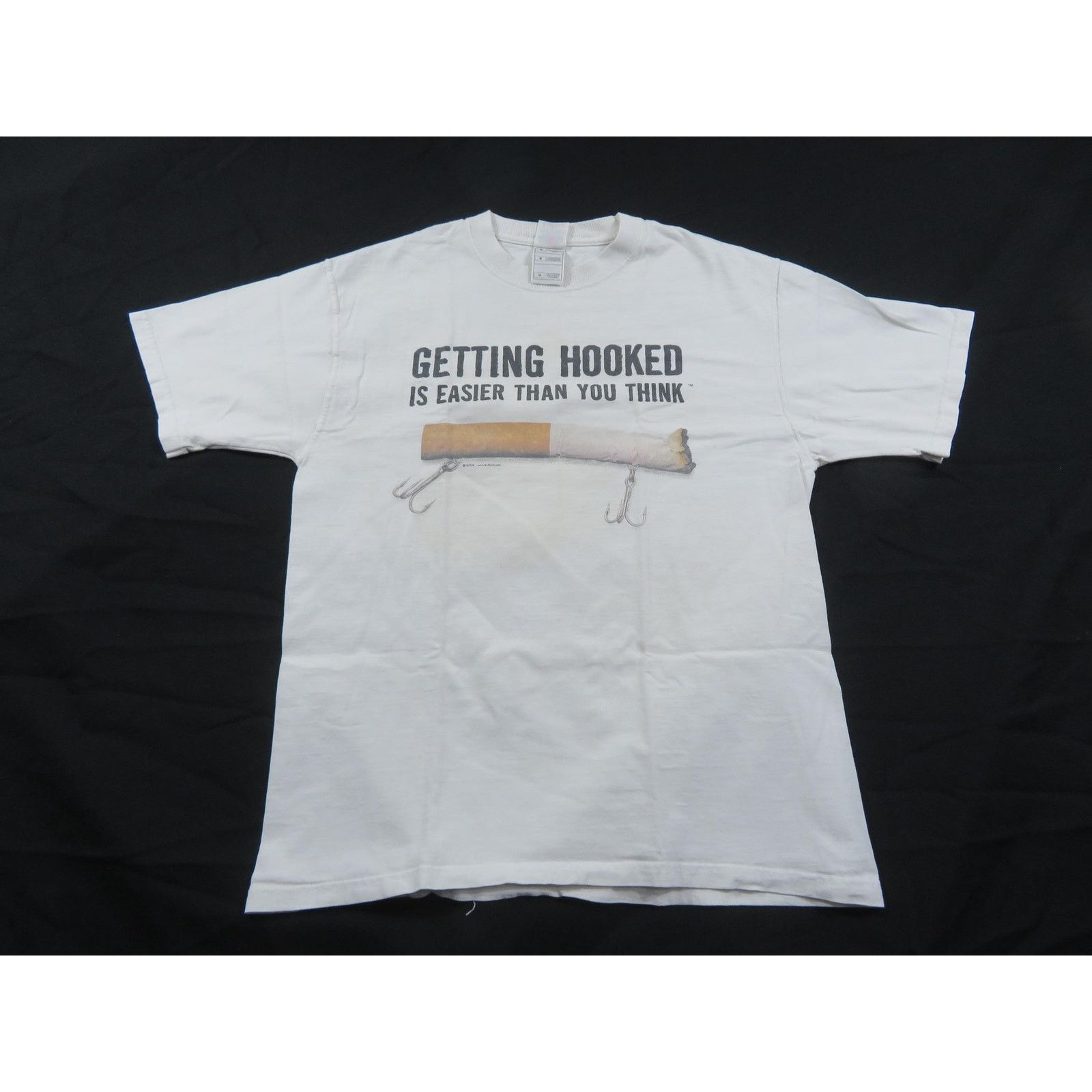 Fruit Of The Loom Getting Hooked Is Easier Fishing Smoking Parody T-shirt M Size US M / EU 48-50 / 2 - 1 Thumbnail