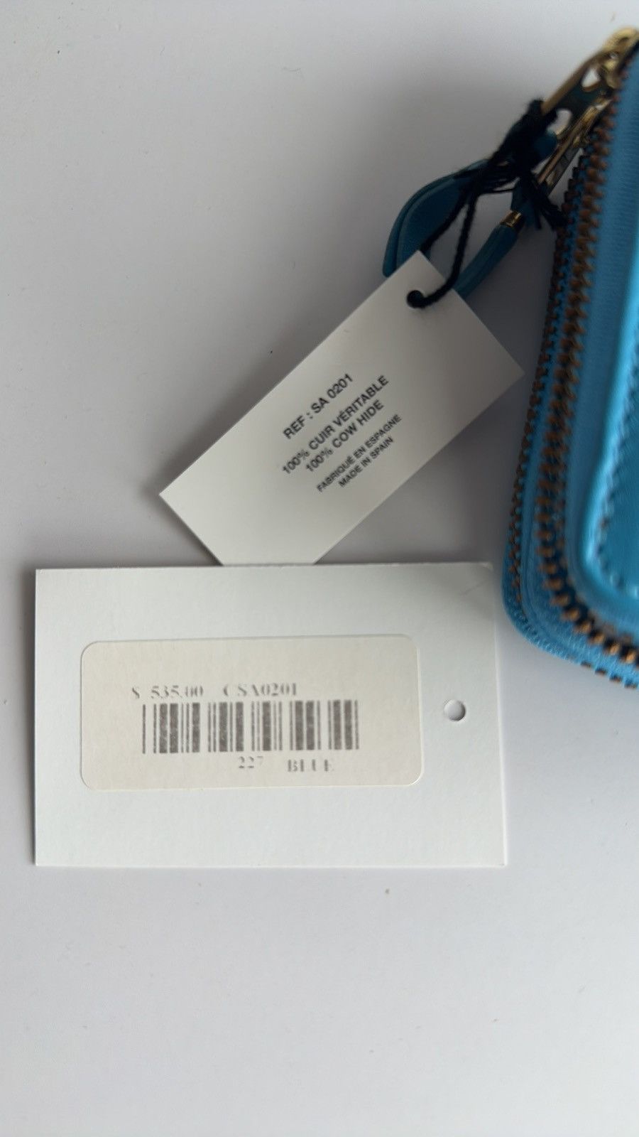 Comme des Garcons × Japanese Brand New lg Comme des Garcons dbl zip continental wallet blue CDG Size ONE SIZE - 4 Thumbnail