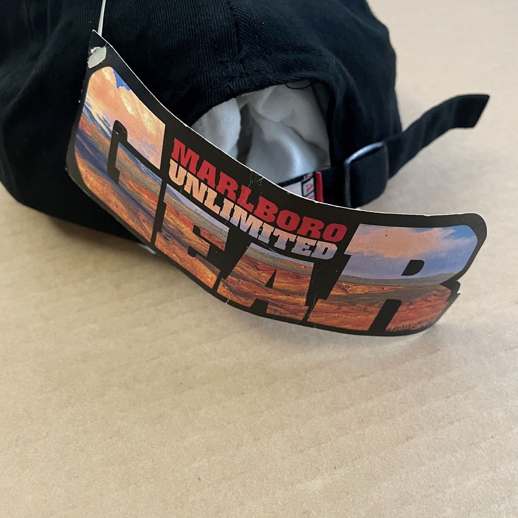 Marlboro VINTAGE Marlboro Hat Cap Adult Adjustable Black 90s Y2K Baseball Cap Mens Adjustable Size ONE SIZE - 7 Thumbnail