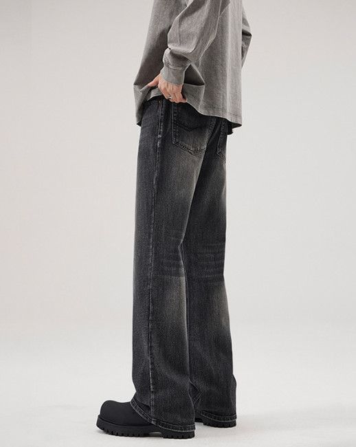 Japanese Brand American-style distressed retro men's flared curved jeans Size US 32 / EU 48 - 4 Thumbnail