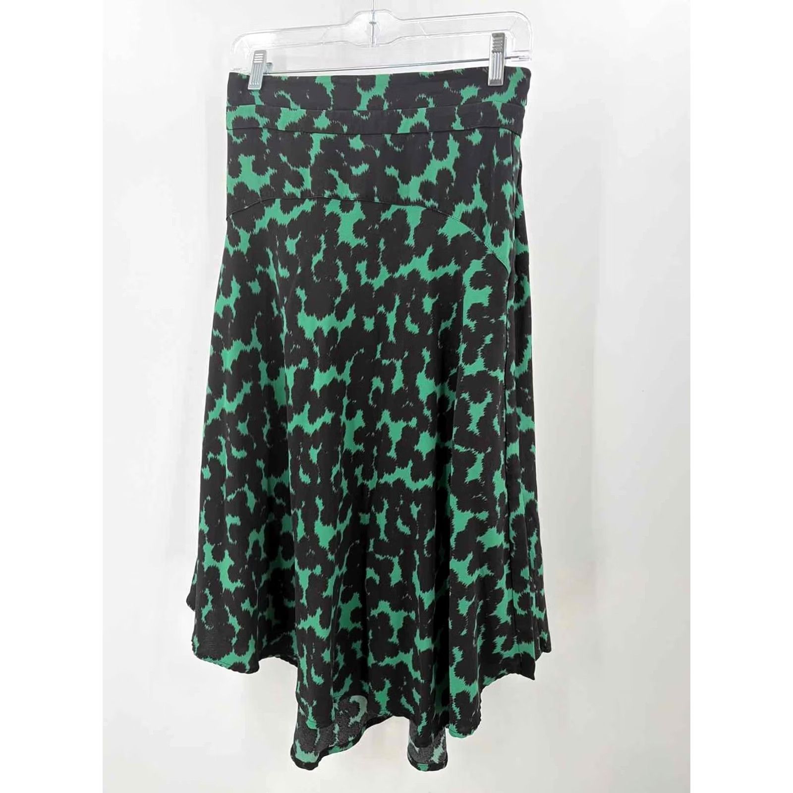 Vintage ALC Green Midi Skirt Printed Size 8 Pre-Owned Size 30" / US 8 / IT 44 - 2 Thumbnail