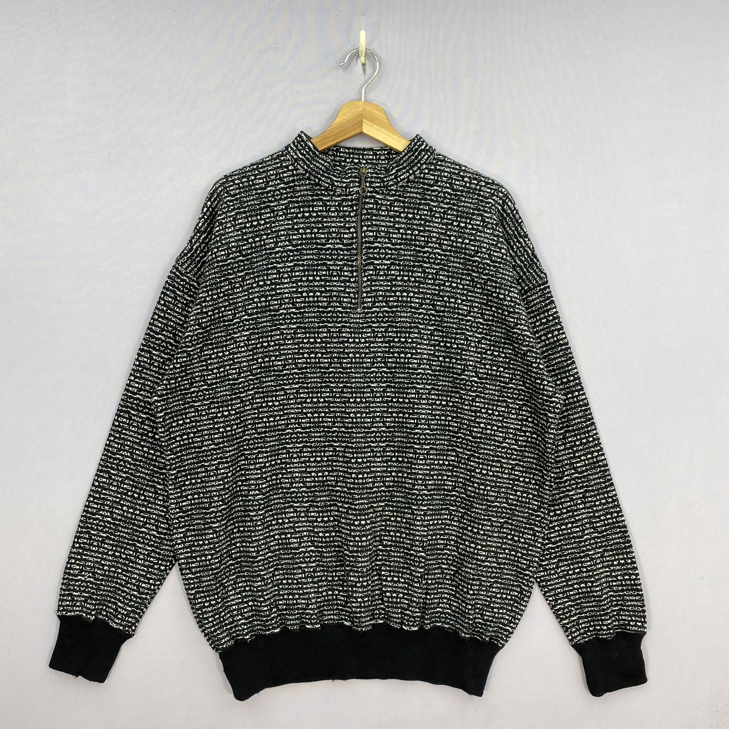 Japanese Brand Vintage Y2K Renaissance Nobuo Ikeda Zip Wool Sweatshirt Size US XL / EU 56 / 4 - 2 Thumbnail