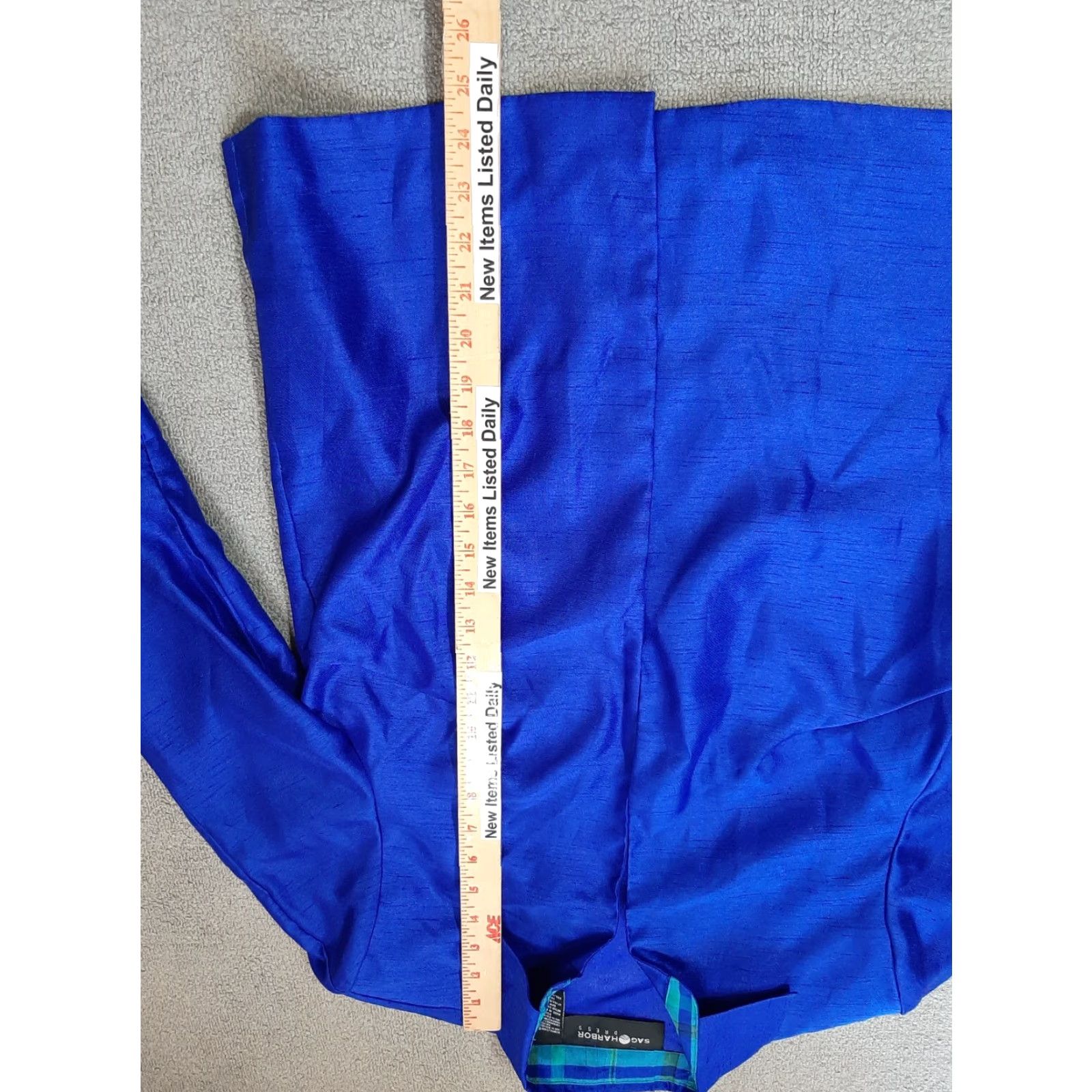 Vintage Sag Harbor Outfit Womens Size 8 Long Sleeve with Pants Blue Open Front Padded 2 Piece Set Women Blue Long Sleeve Padded Sag Harbor Outfit 8 Size M / US 6-8 / IT 42-44 - 3 Thumbnail