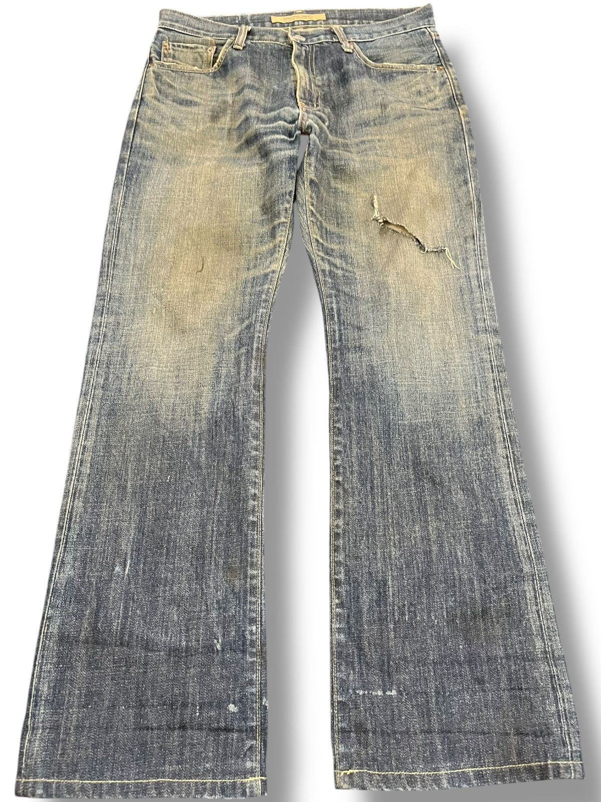 Jun Takahashi × Uniqlo Vintage Uniqlo B-002 Flare Mudwash Denim Size US 32 / EU 48 - 1 Thumbnail