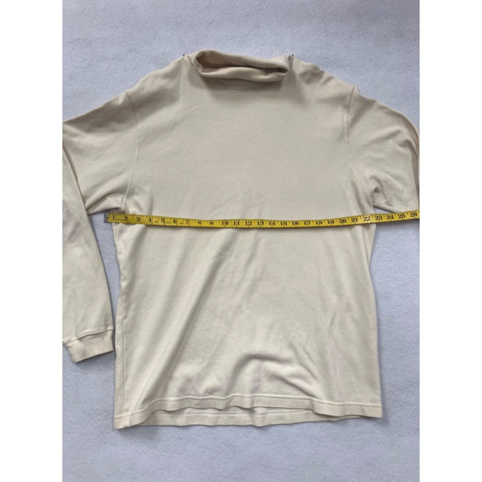 Off-White Field Gear Ivory Turtleneck Sweater Large Men Cotton Regular Size US L / EU 52-54 / 3 - 5 Thumbnail