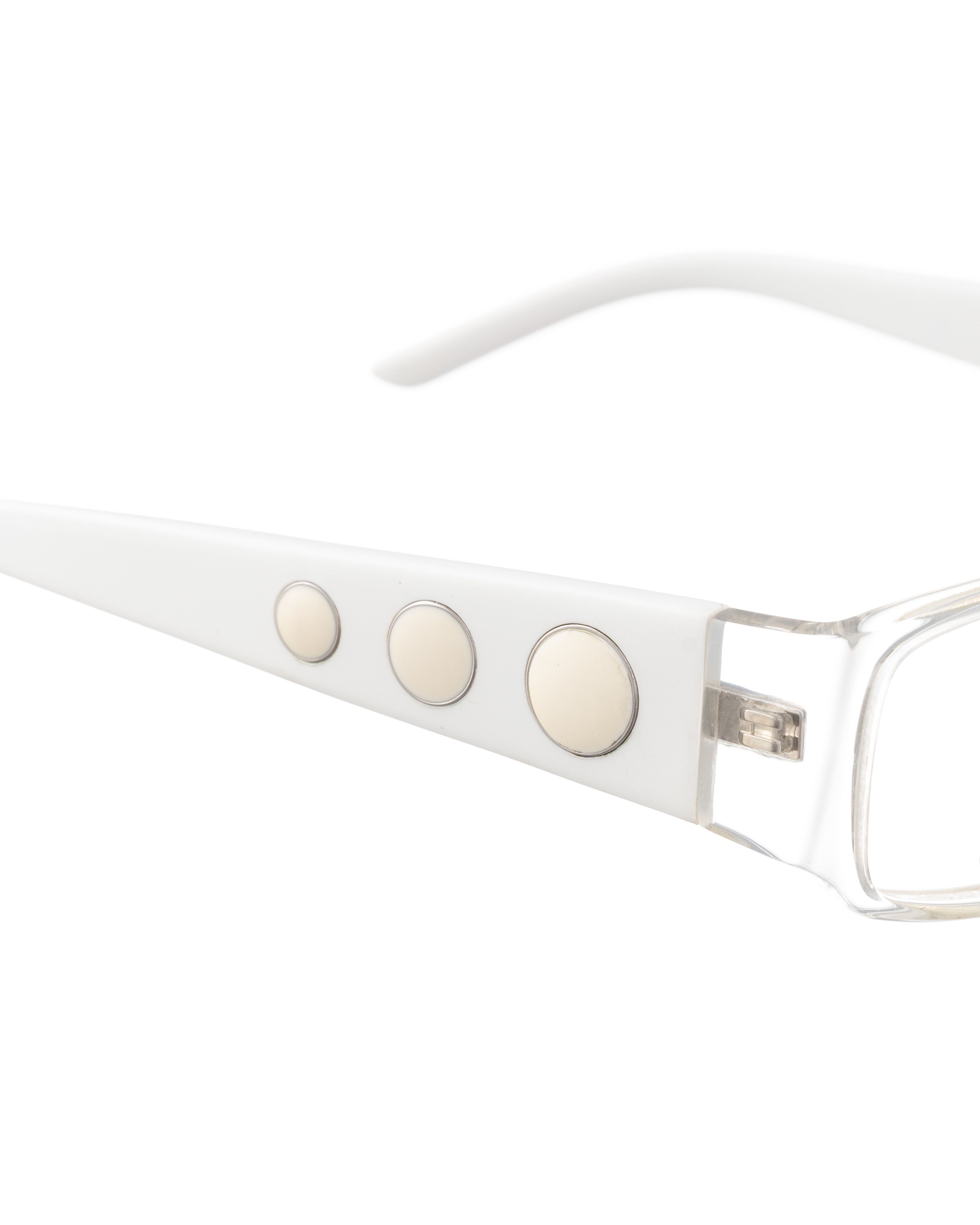 Diesel Diesel 00s Clear Bold Plastic Glasses with Yellow Details Size ONE SIZE - 3 Thumbnail