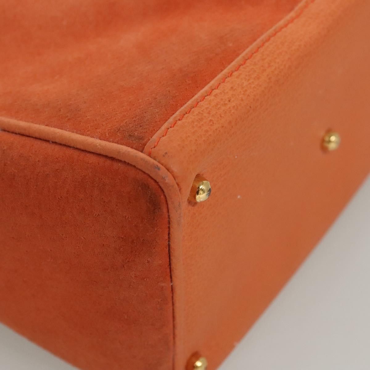 Gucci GUCCI Bamboo Hand Bag Suede Orange Gold 000 123 000 123 Size ONE SIZE - 11 Thumbnail