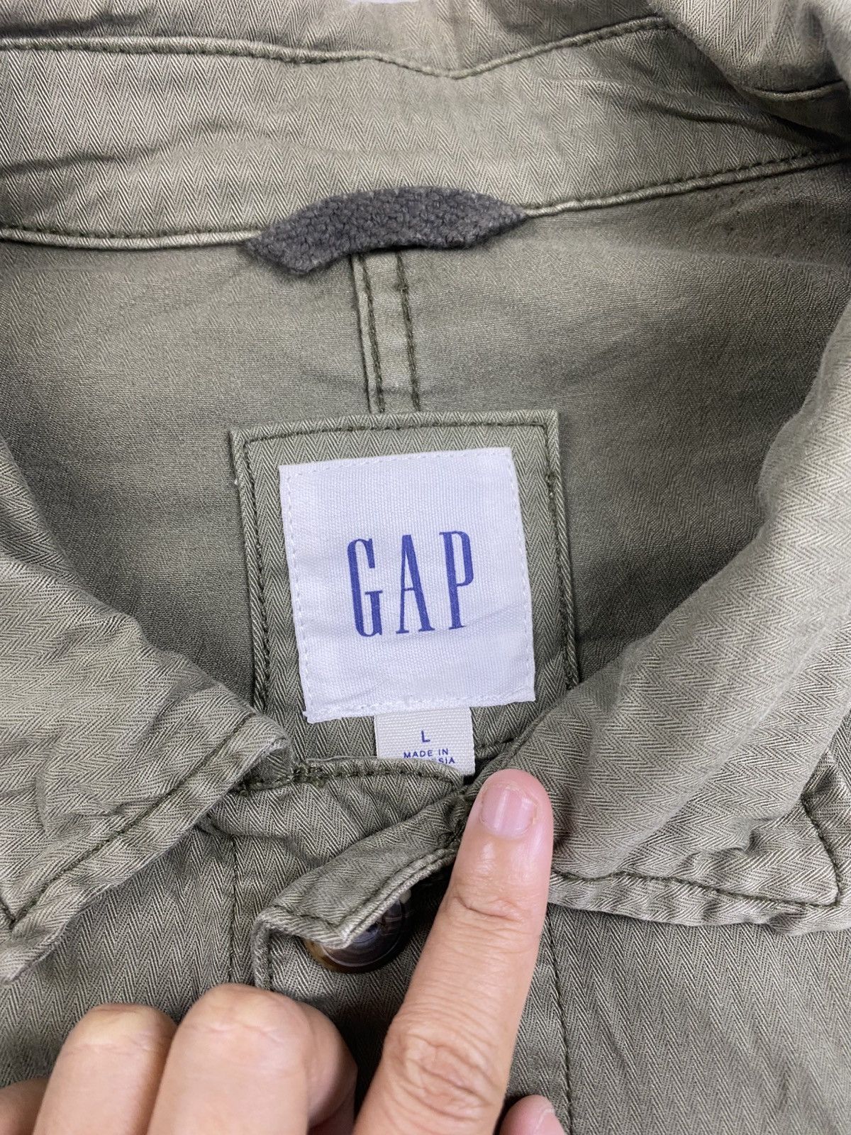 Gap Vintage Gap Double Pocket Military Style Jacket Size US L / EU 52-54 / 3 - 6 Thumbnail