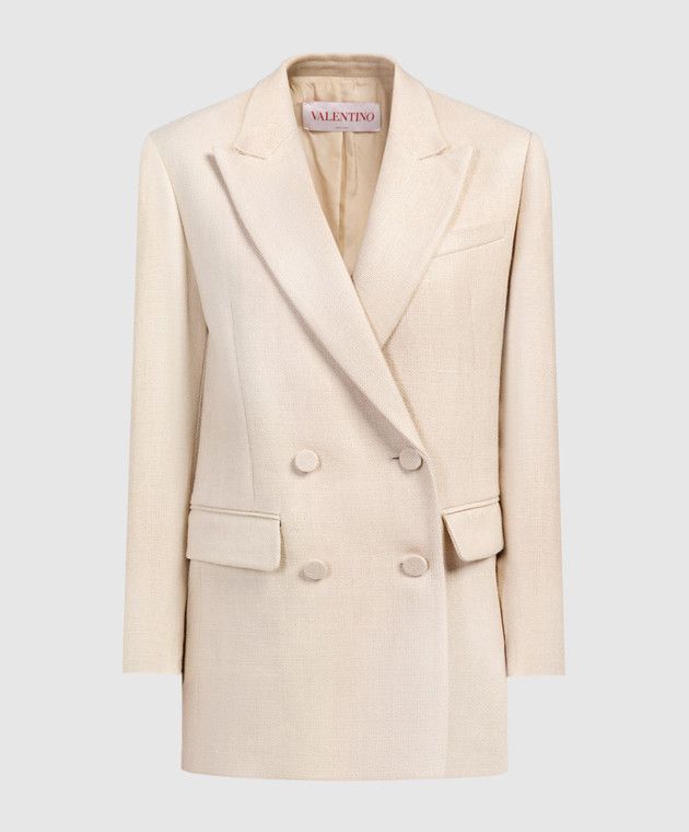 Valentino o1y0226 Blazer in Beige Size S / US 4 / IT 40 - 1 Thumbnail