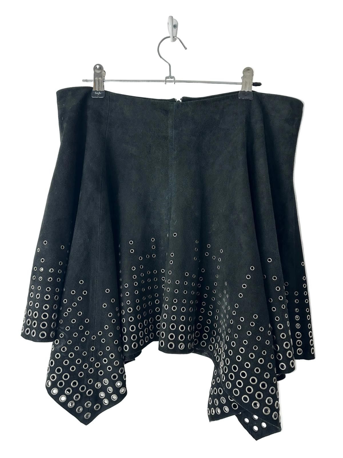 Alexander McQueen Alexander McQueen F/W 2003 'Scanners' Suede Grommet Skirt Size 32" / US 10 / IT 46 - 4 Thumbnail