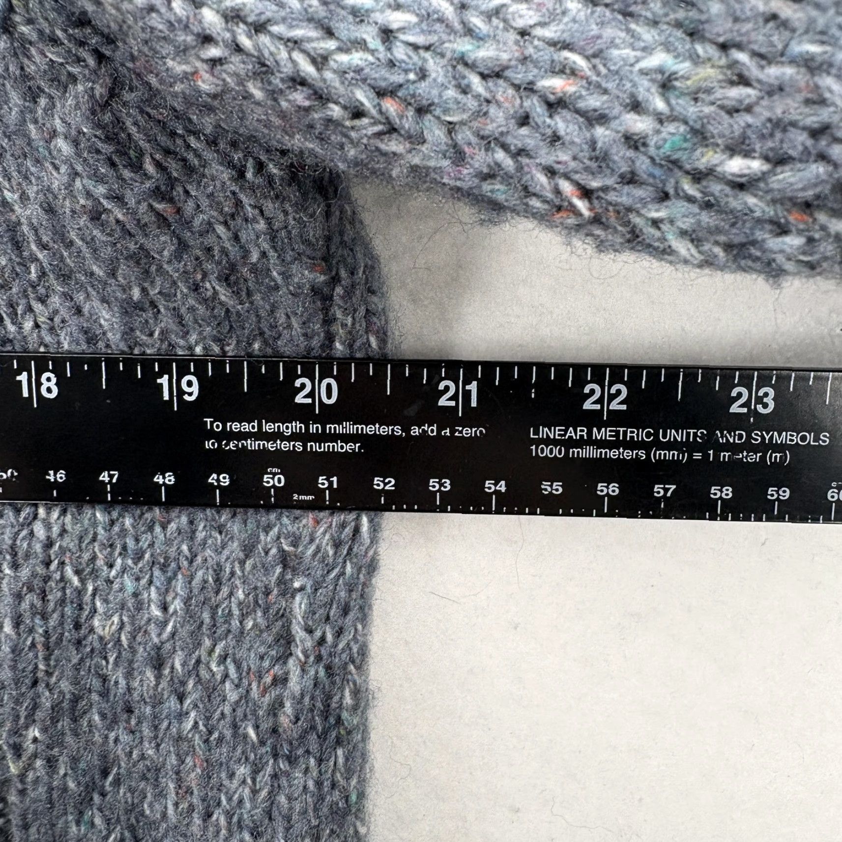 Vintage L.L.Bean Sweater Cardigan Womens Large Gray Wool Cable Knit Funnel Neck Cozy Size L / US 10 / IT 46 - 7 Thumbnail