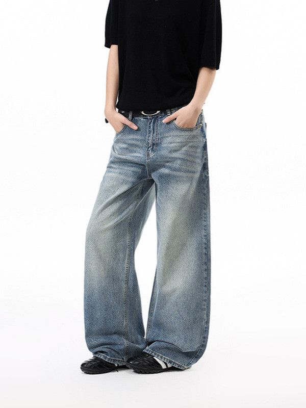 Japanese Brand American Retro Street Jeans with Whiskering (Cleanfit) Size US 32 / EU 48 - 4 Thumbnail