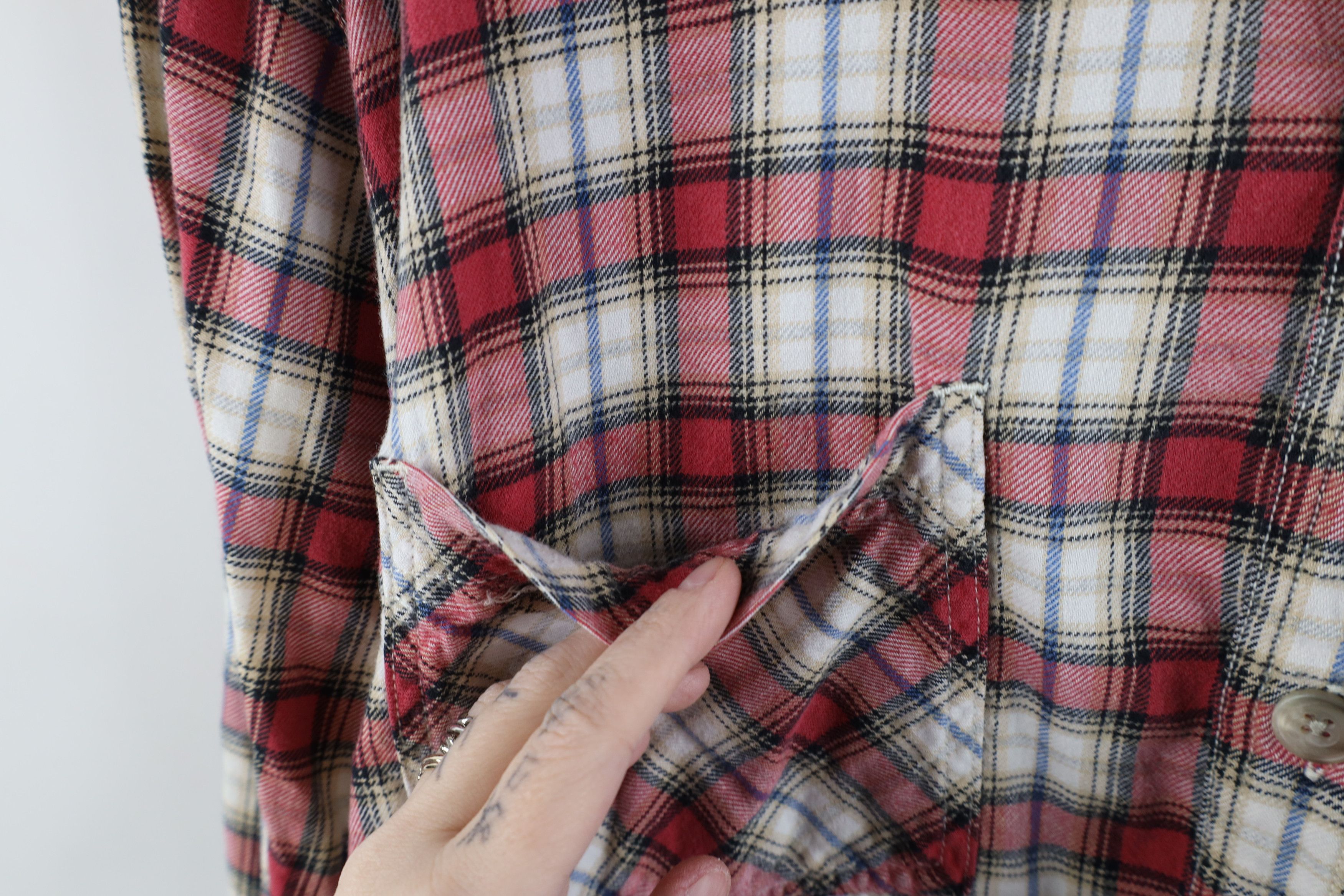Levi's × Vintage Vintage 90s Levis Flannel Collared Button Down Shirt Plaid Size US XL / EU 56 / 4 - 5 Thumbnail
