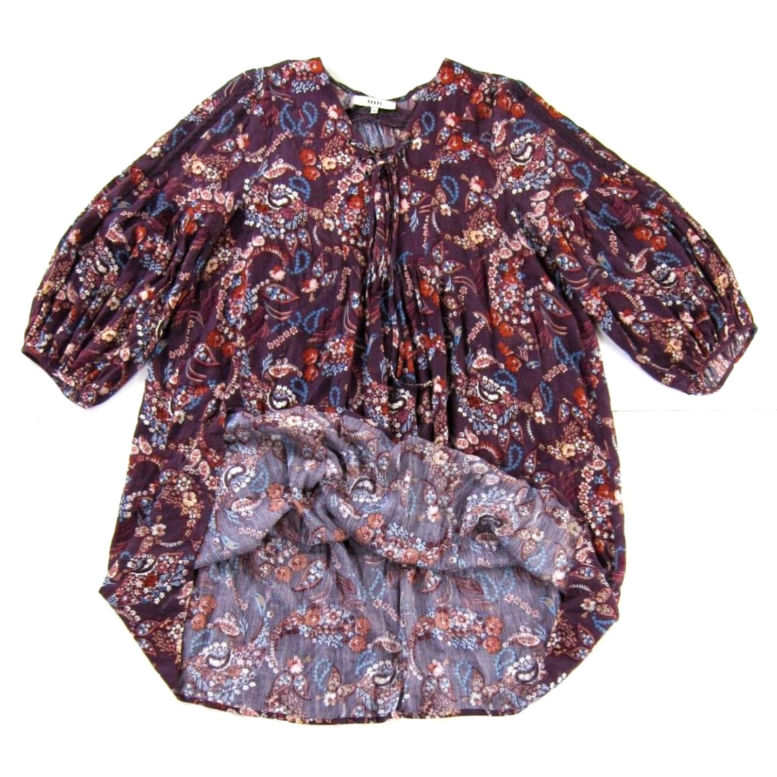 Anthropologie VINTAGE Anthropologie RO & DE Pink Orange Blue Floral Rayon Tunic Smock Sun Dress Large Size L / US 10 / IT 46 - 5 Thumbnail